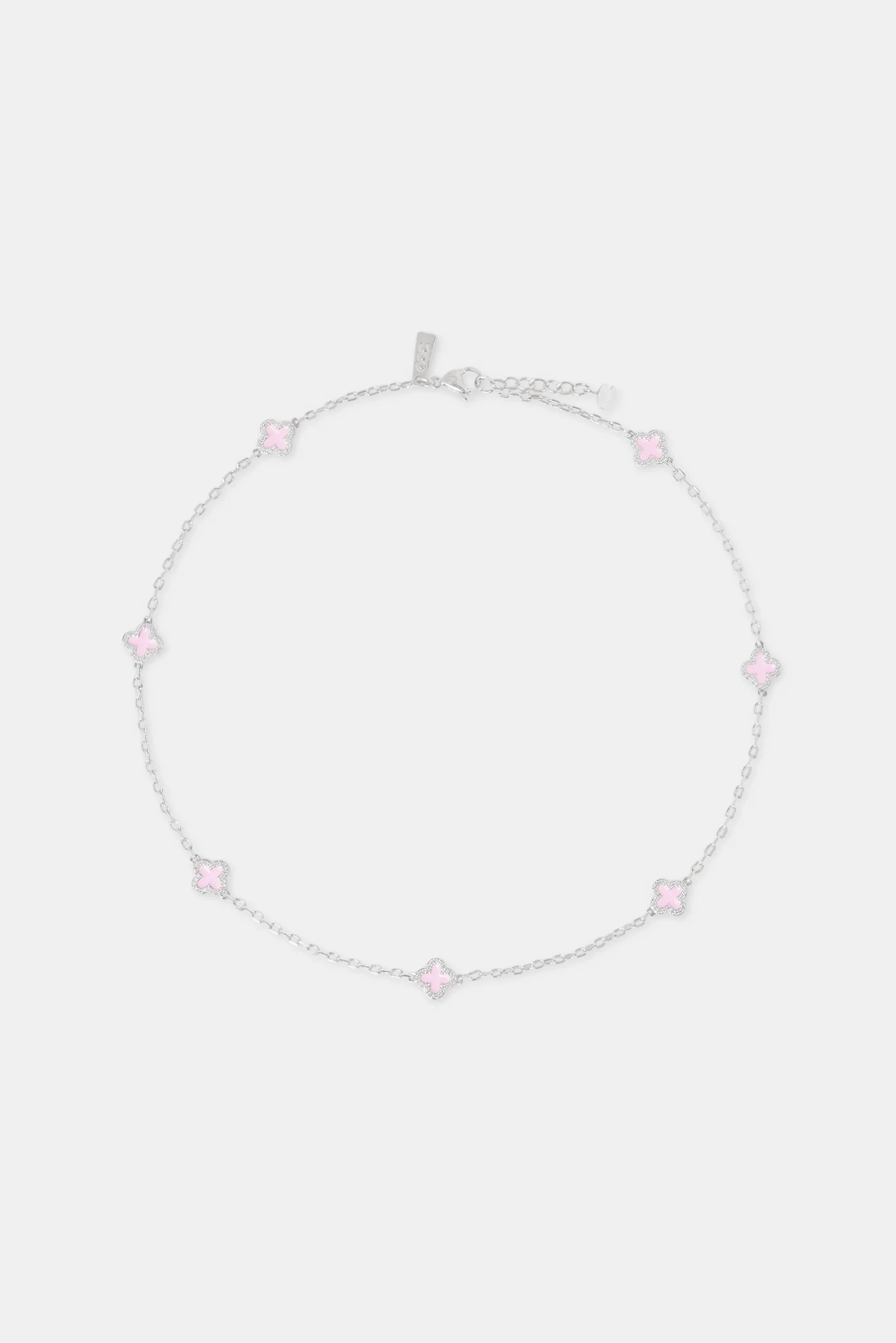 Pink Enamel Motif Rolo Link Chain - 10mm - Image 4