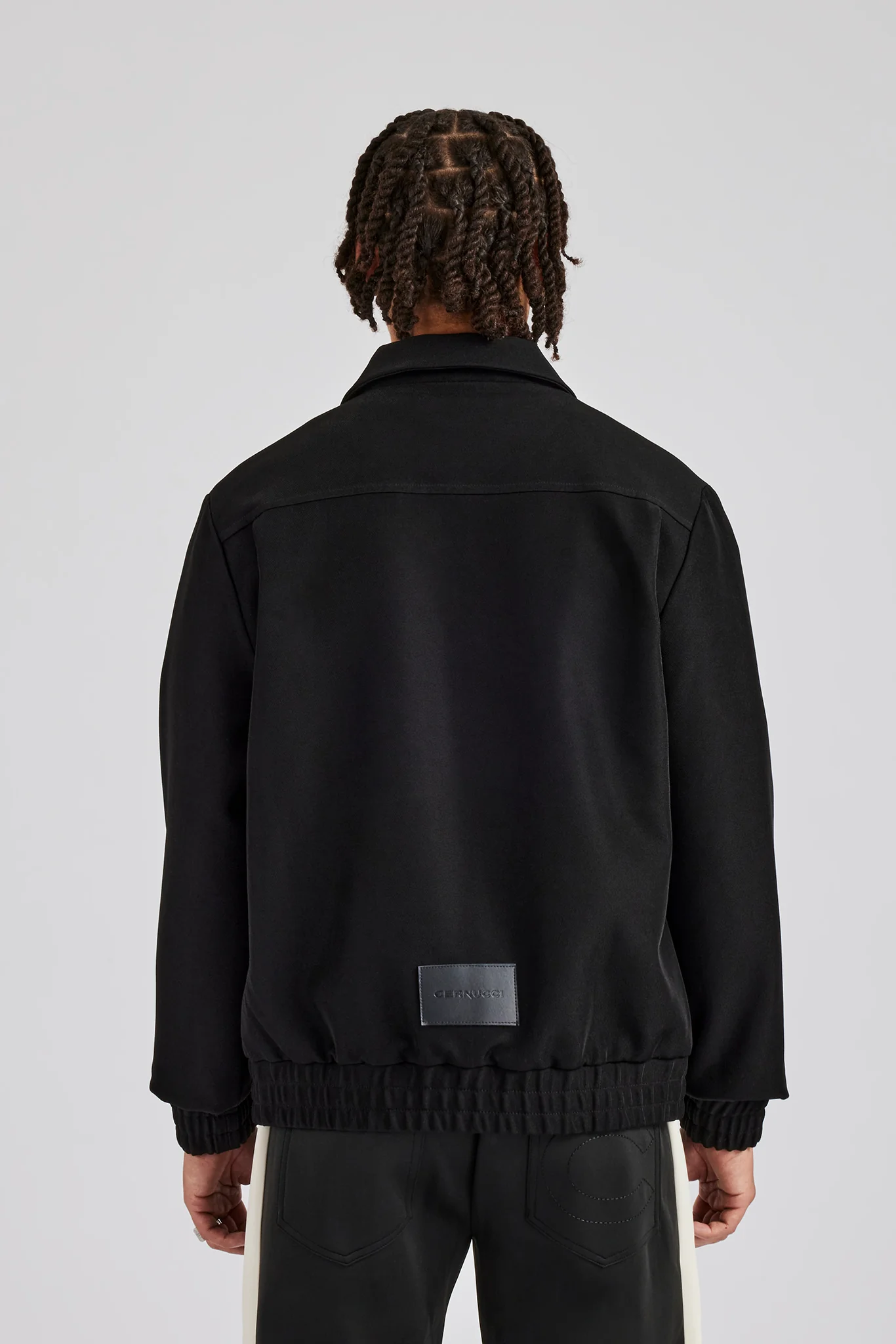 Pocket Twill Harrington Jacket - Black - Image 2