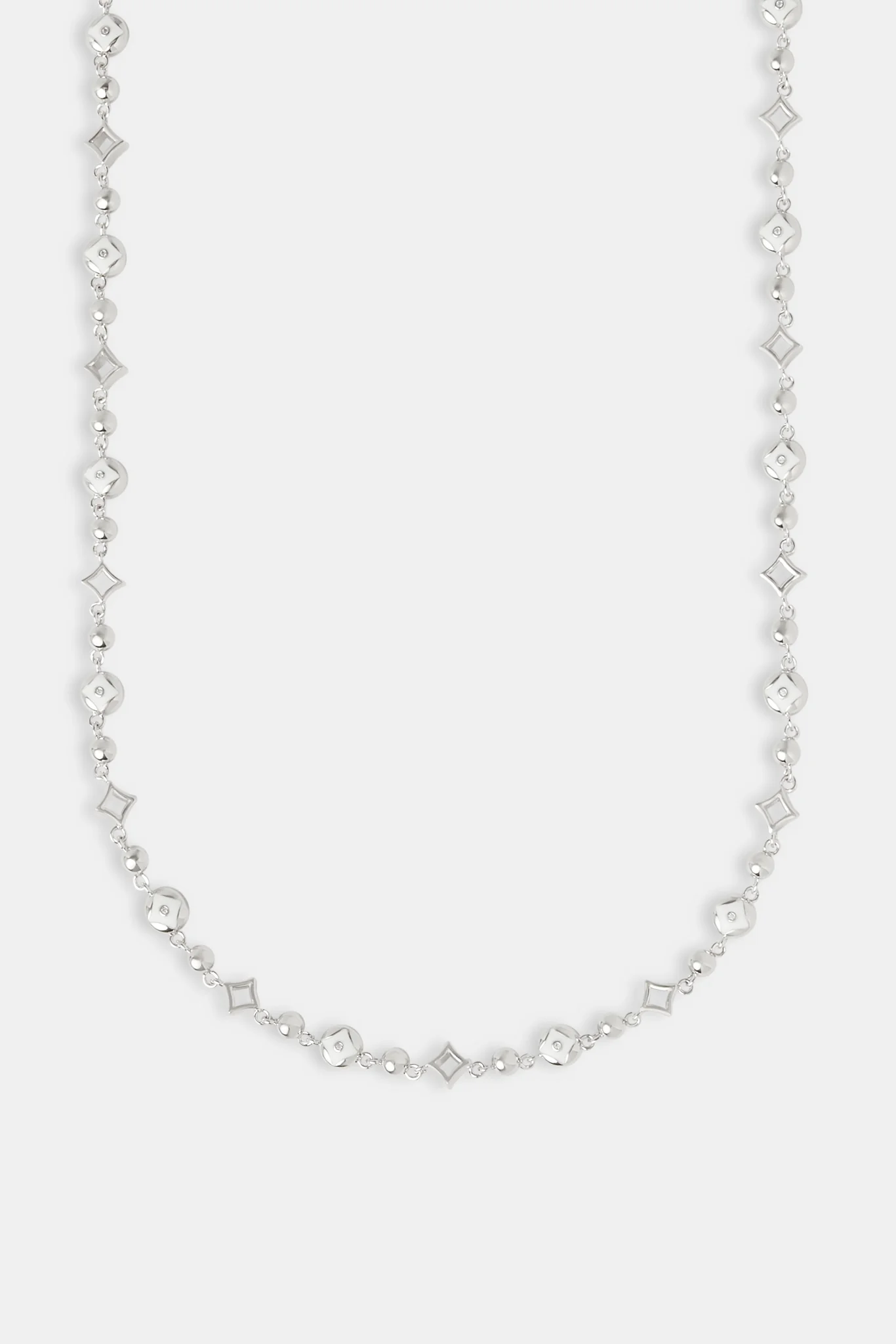 Polished and Cz Star Motif Chain - 6mm - Image 2