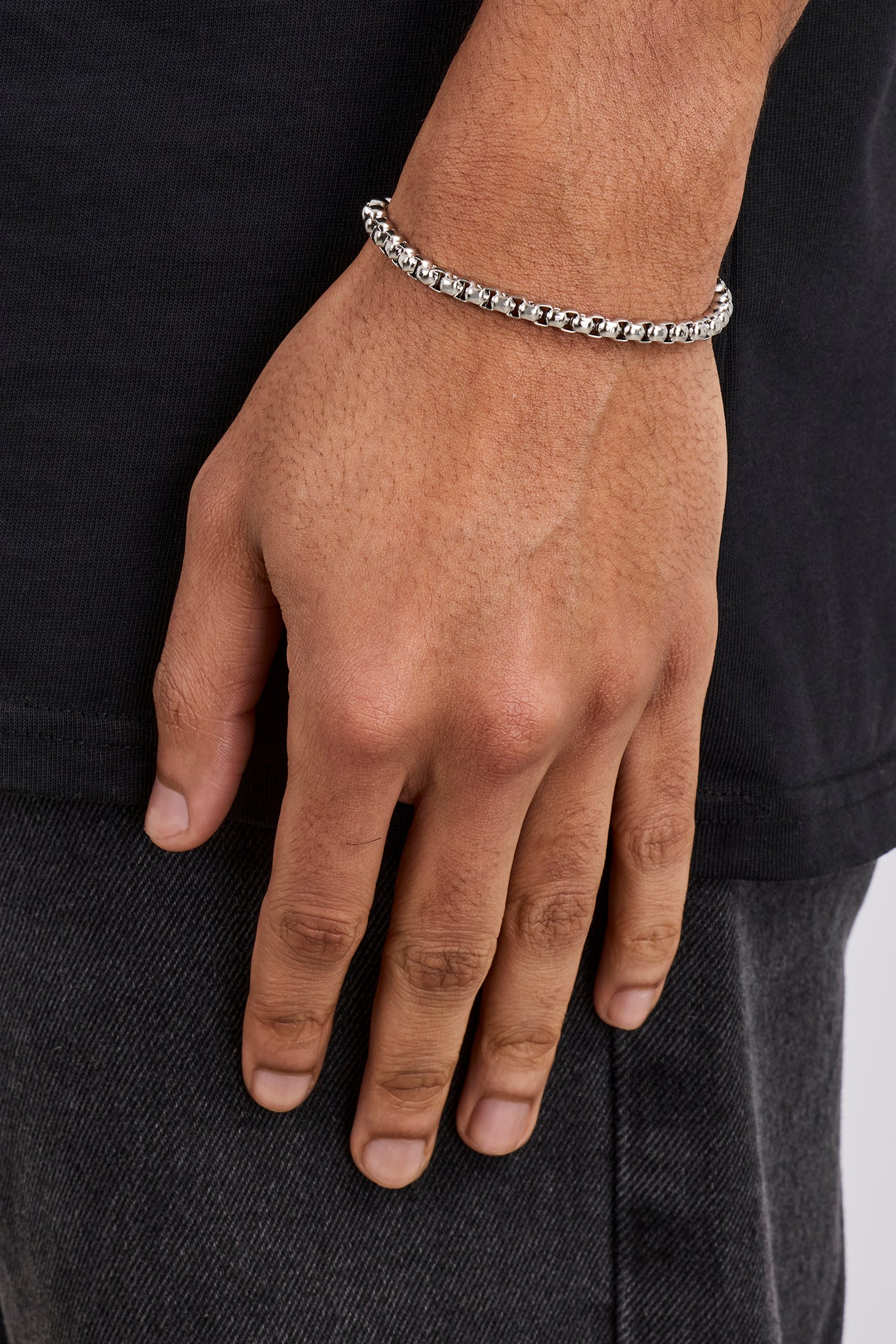 Polished Box Bracelet - 5mm - White