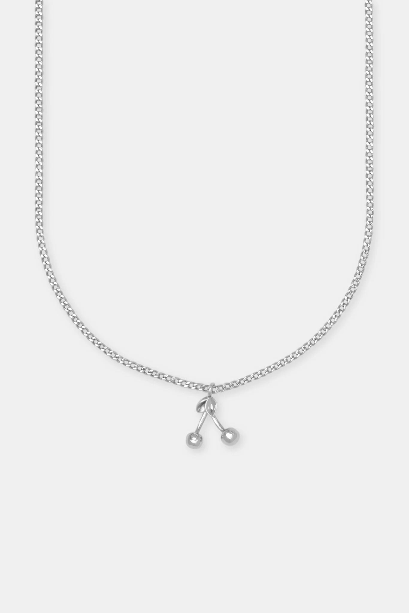 Polished Cherry Pendant Necklace - White - Image 2
