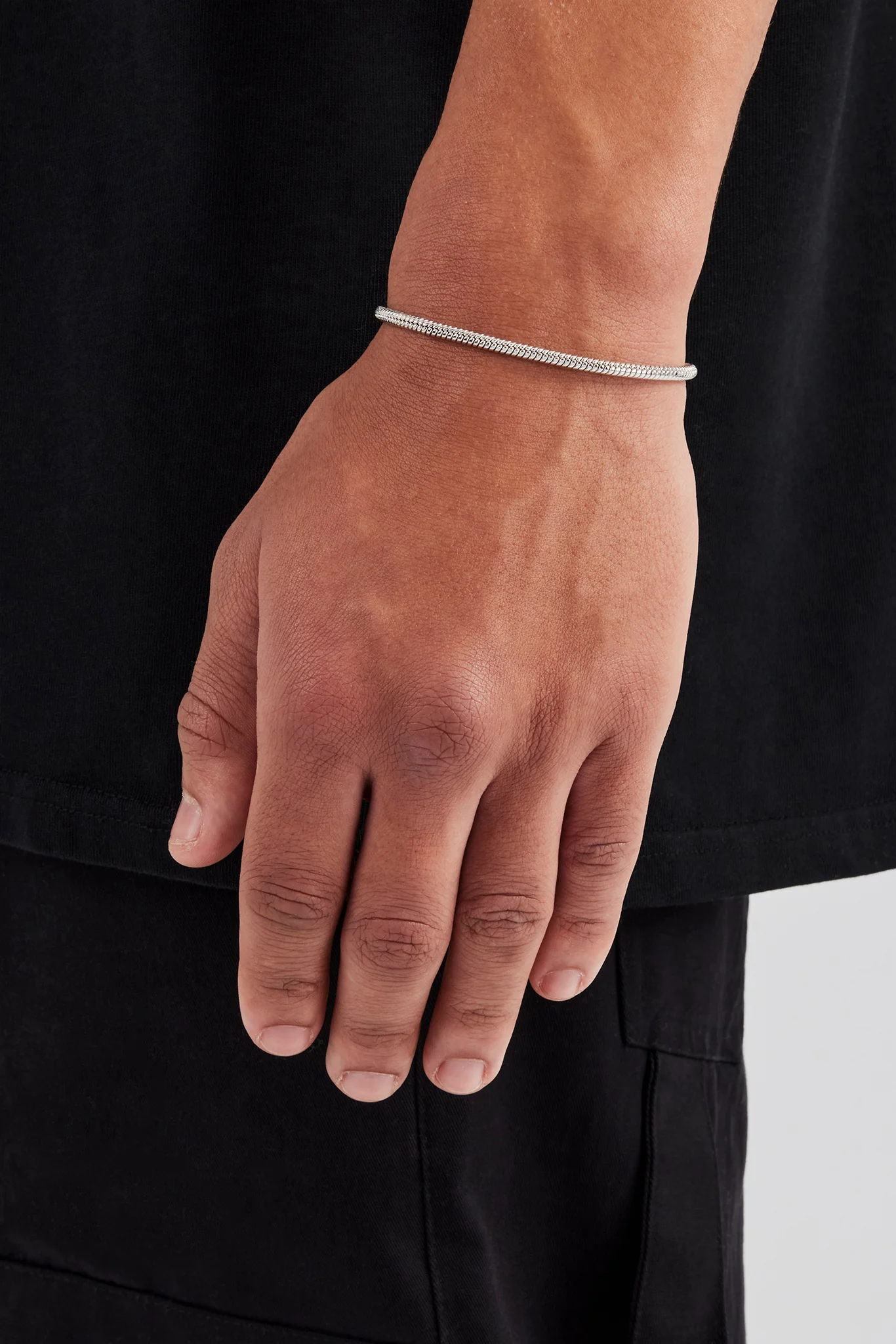 Polished Circular Franco Bracelet - 3mm