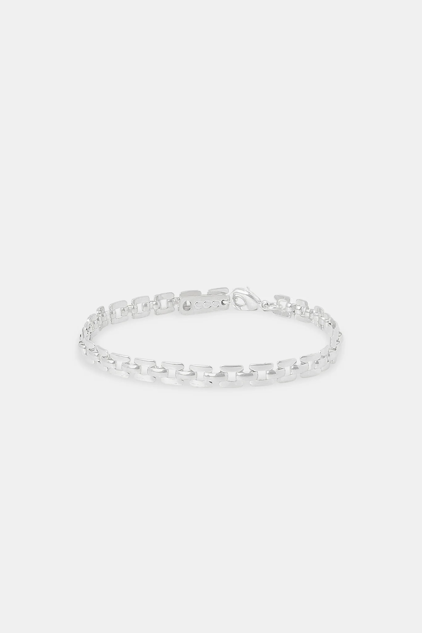Polished Connecting Square Link Bracelet - 5mm - Image 2