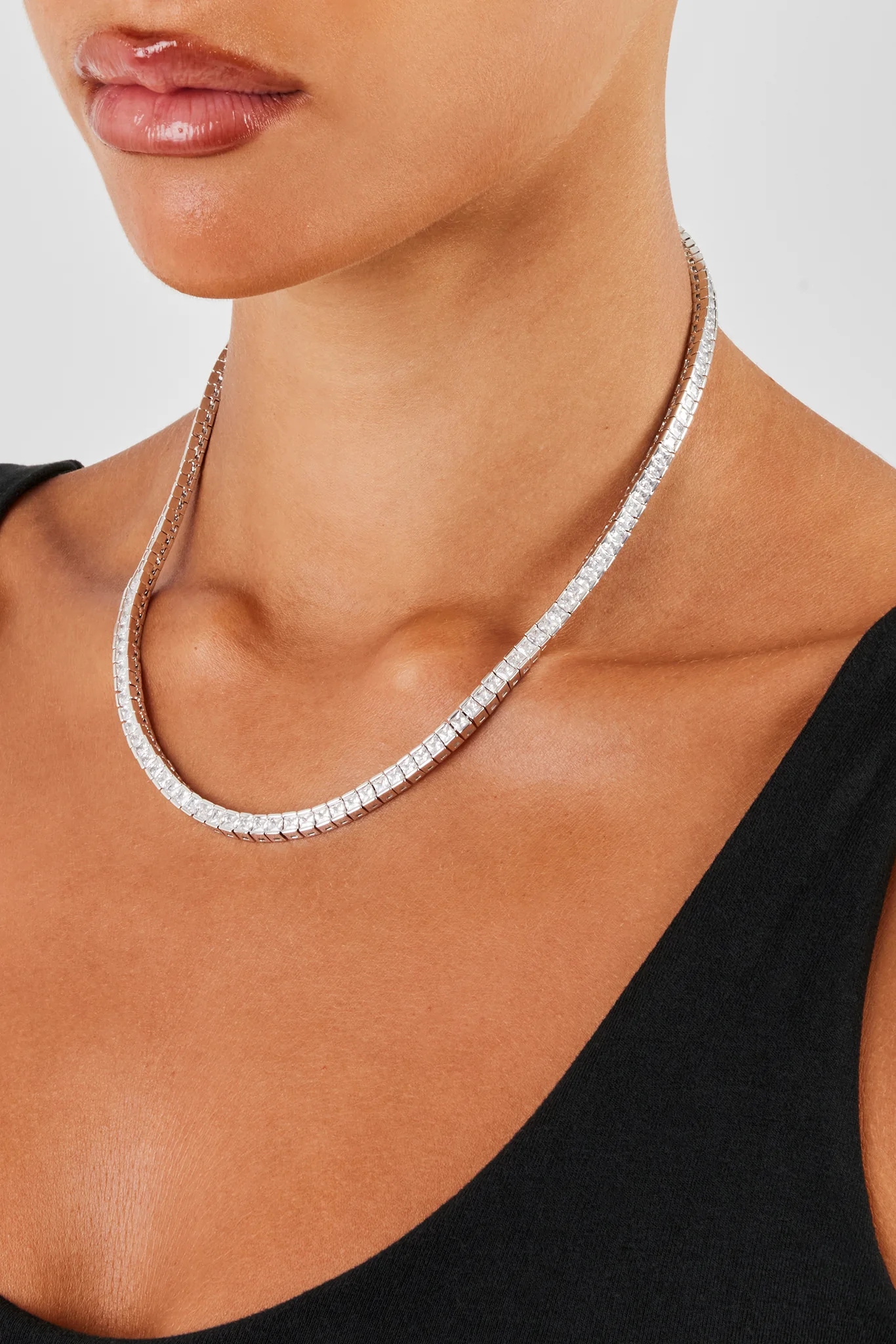 Polished Edge Square Tennis Chain - 3mm - Image 3