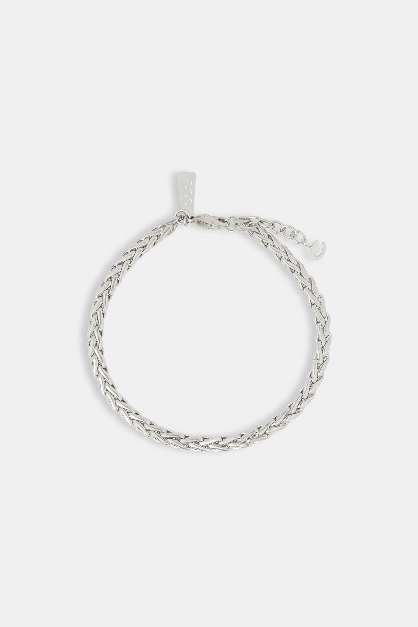 Polished Flat Woven Link Bracelet - 5mm - Image 2
