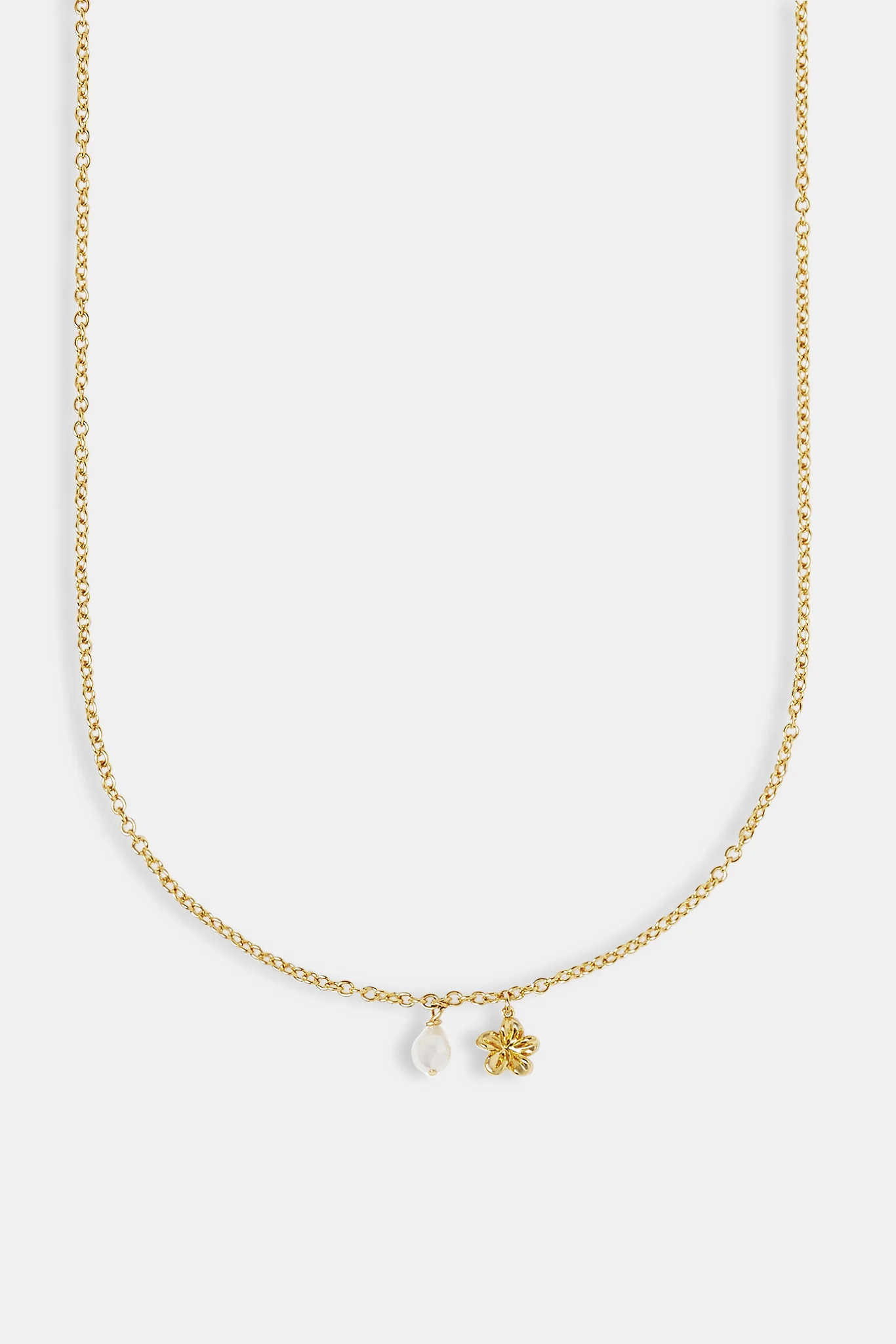 Polished Flower Pearl Necklace - 12mm - Image 2