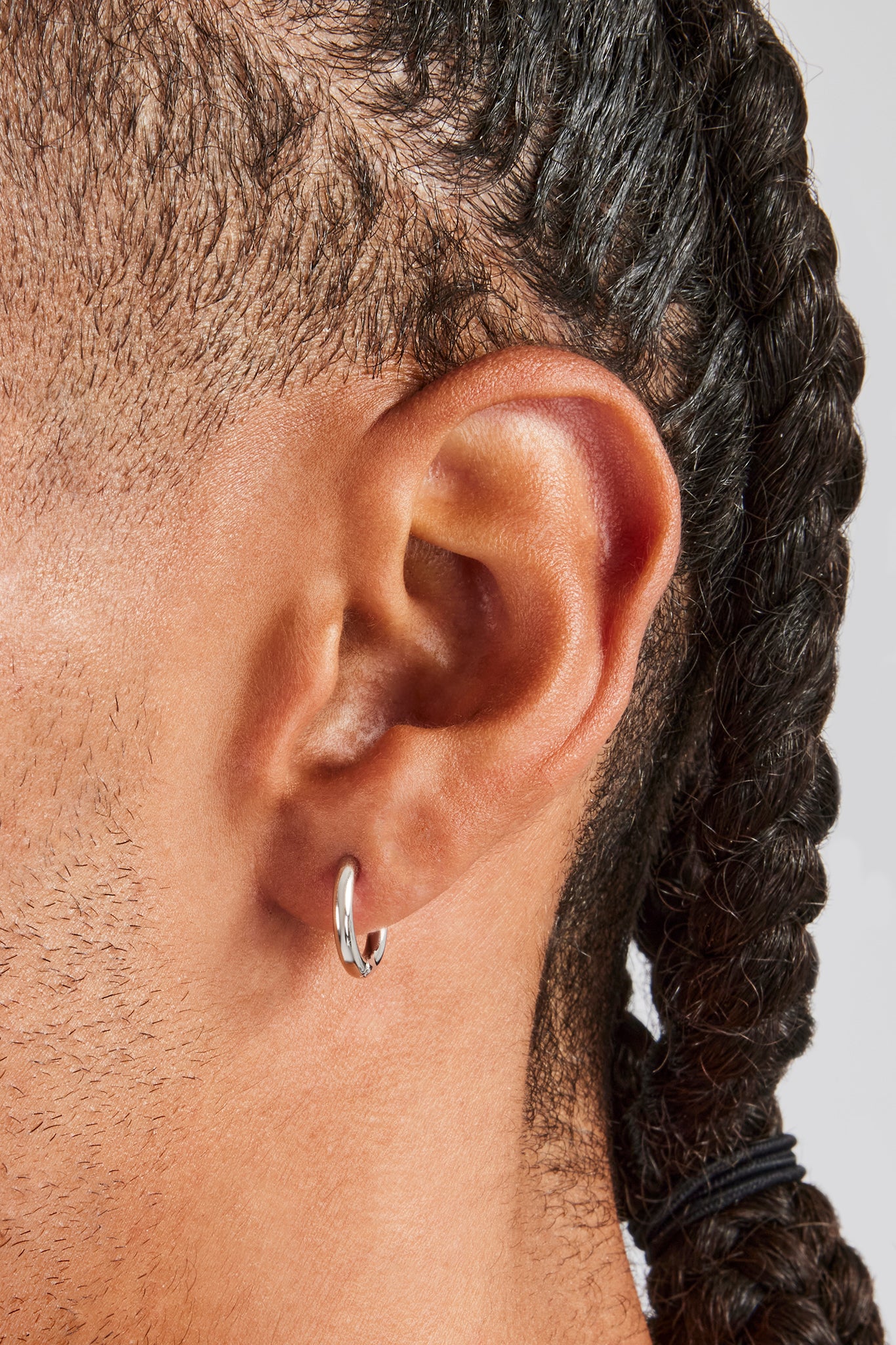 Polished Huggies Earrings - Silver - Image 2