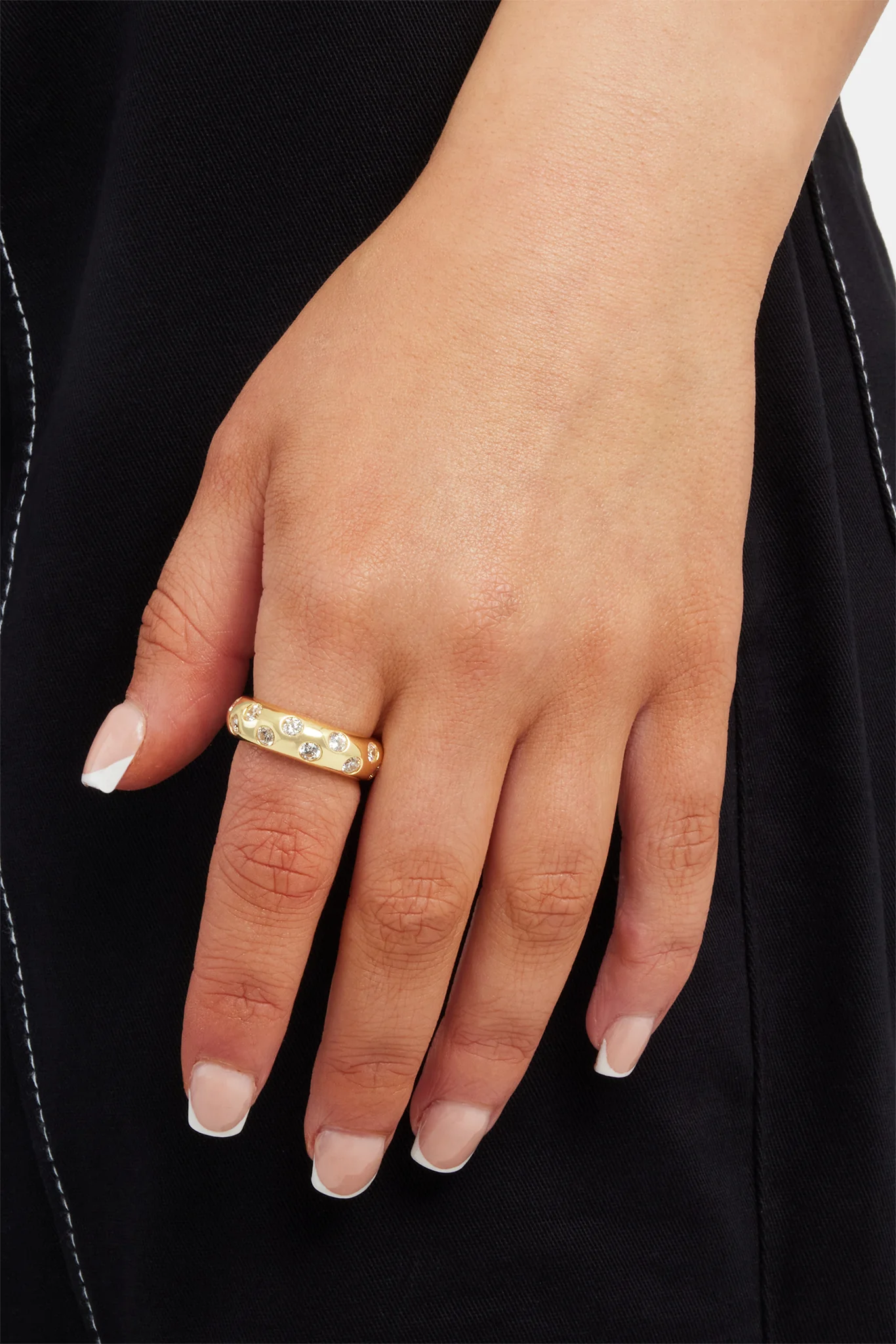 Polished & Ice Gem Dome Ring - Image 2