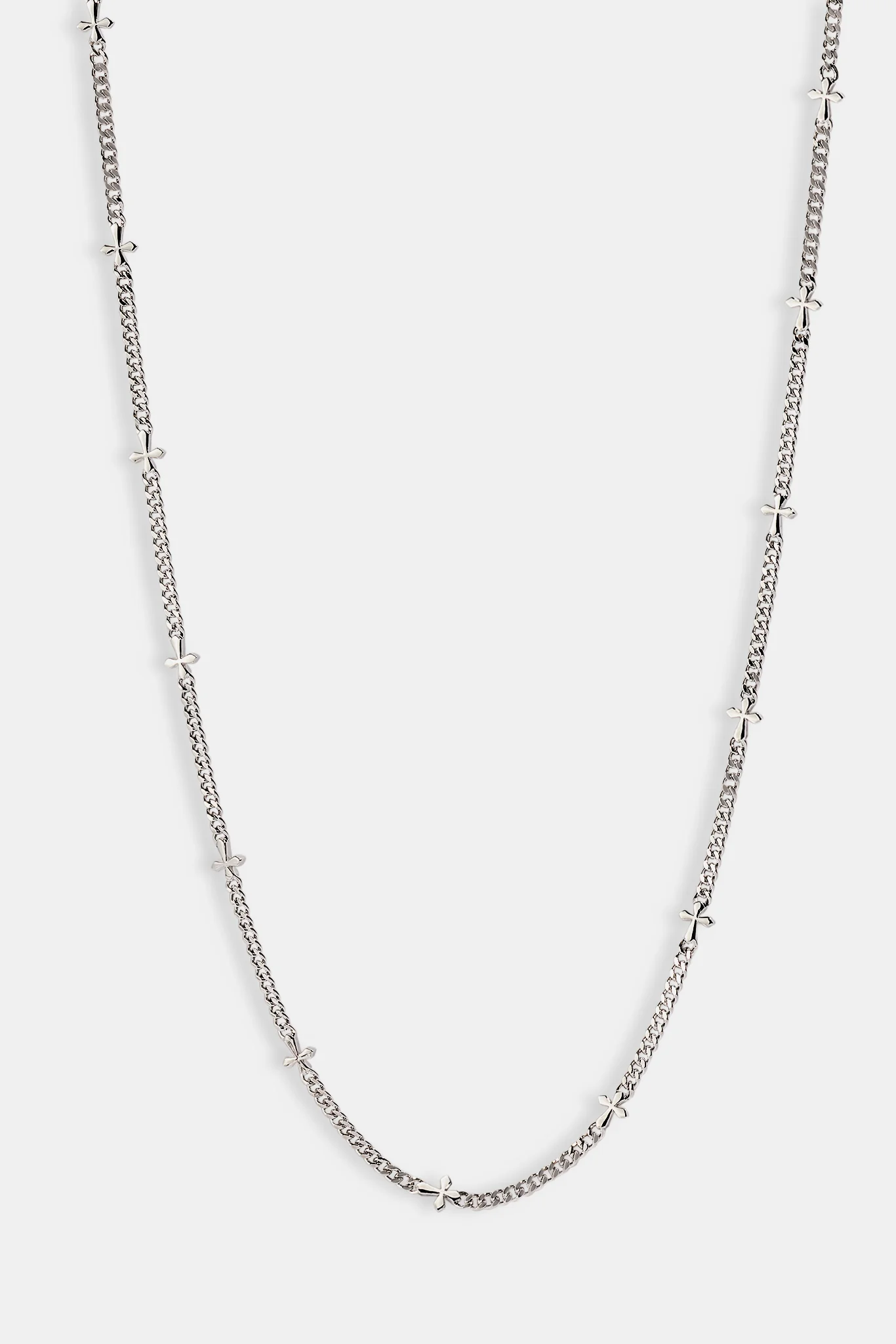Polished Miami & Cross Chain - 3mm - White