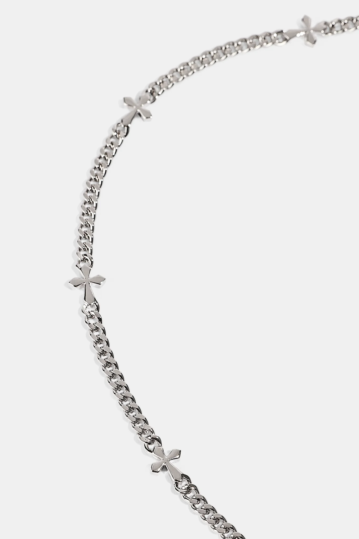 Polished Miami & Cross Chain - 3mm - White - Image 3