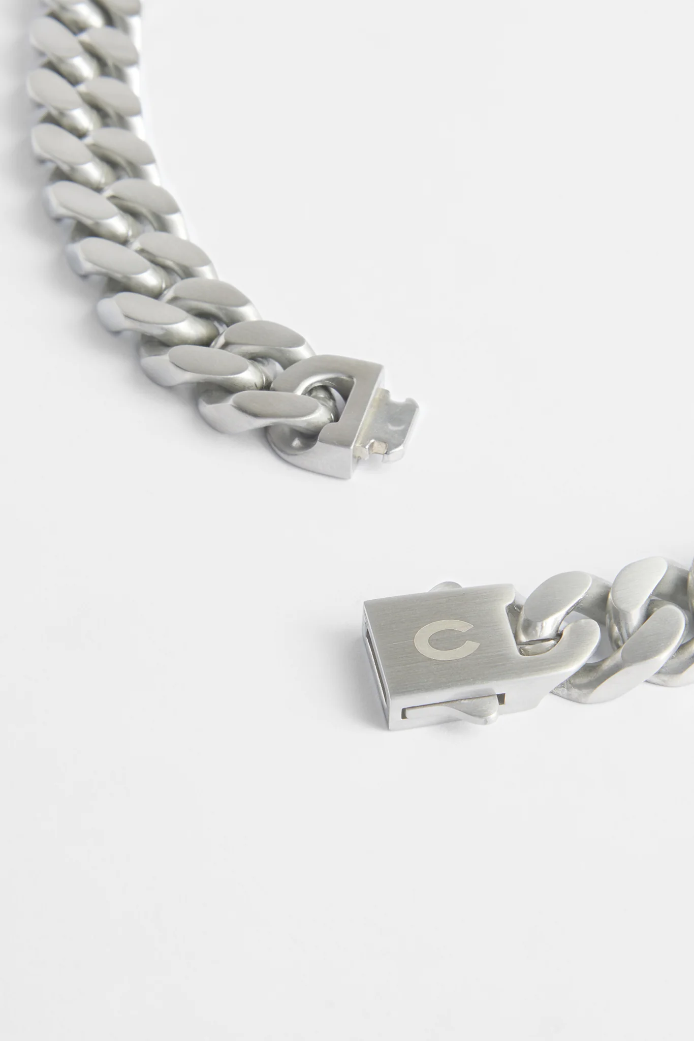 Polished Pewter Flat Cuban Chain - Image 3