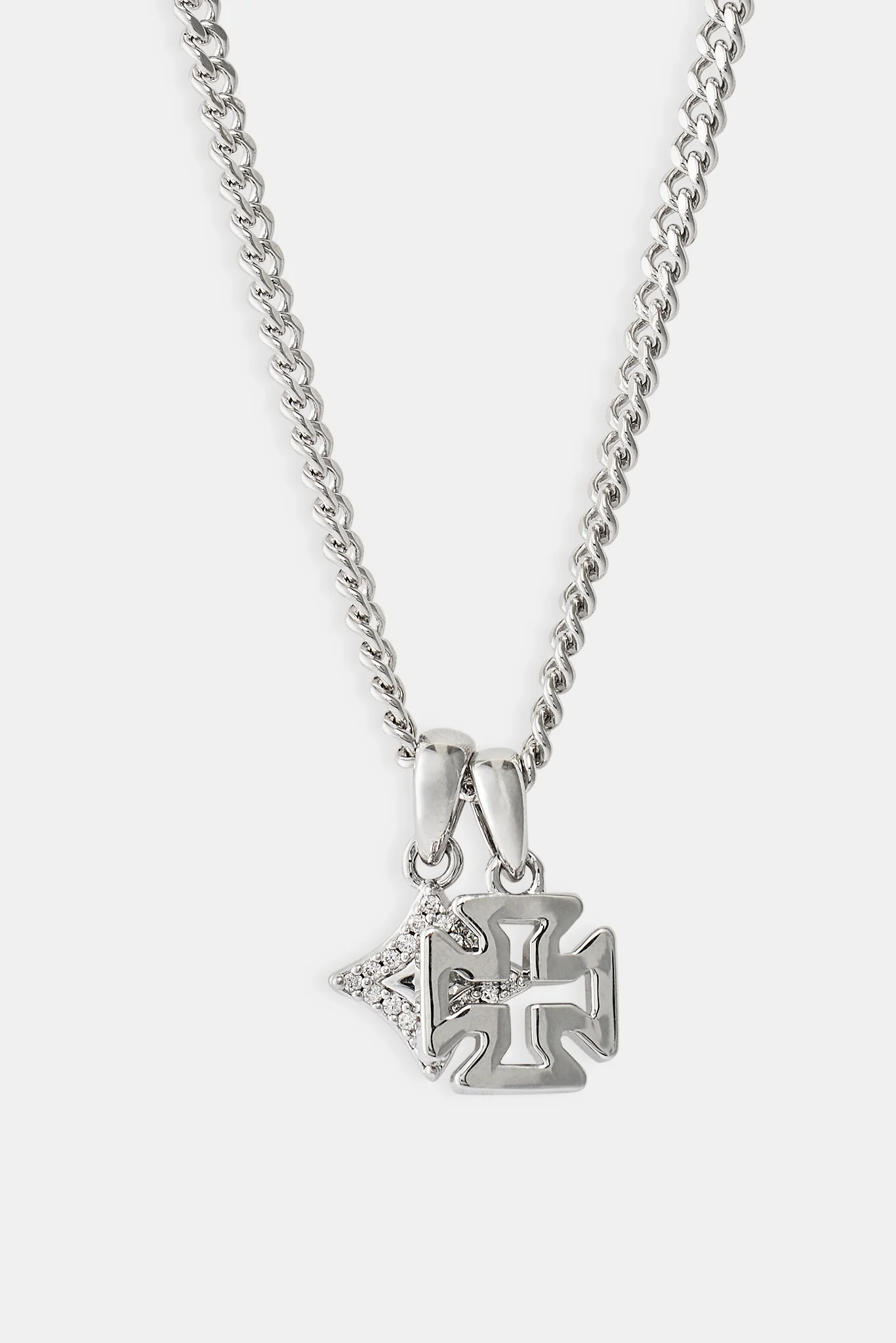 Polished Star & Cross Necklace - 10mm - Image 5