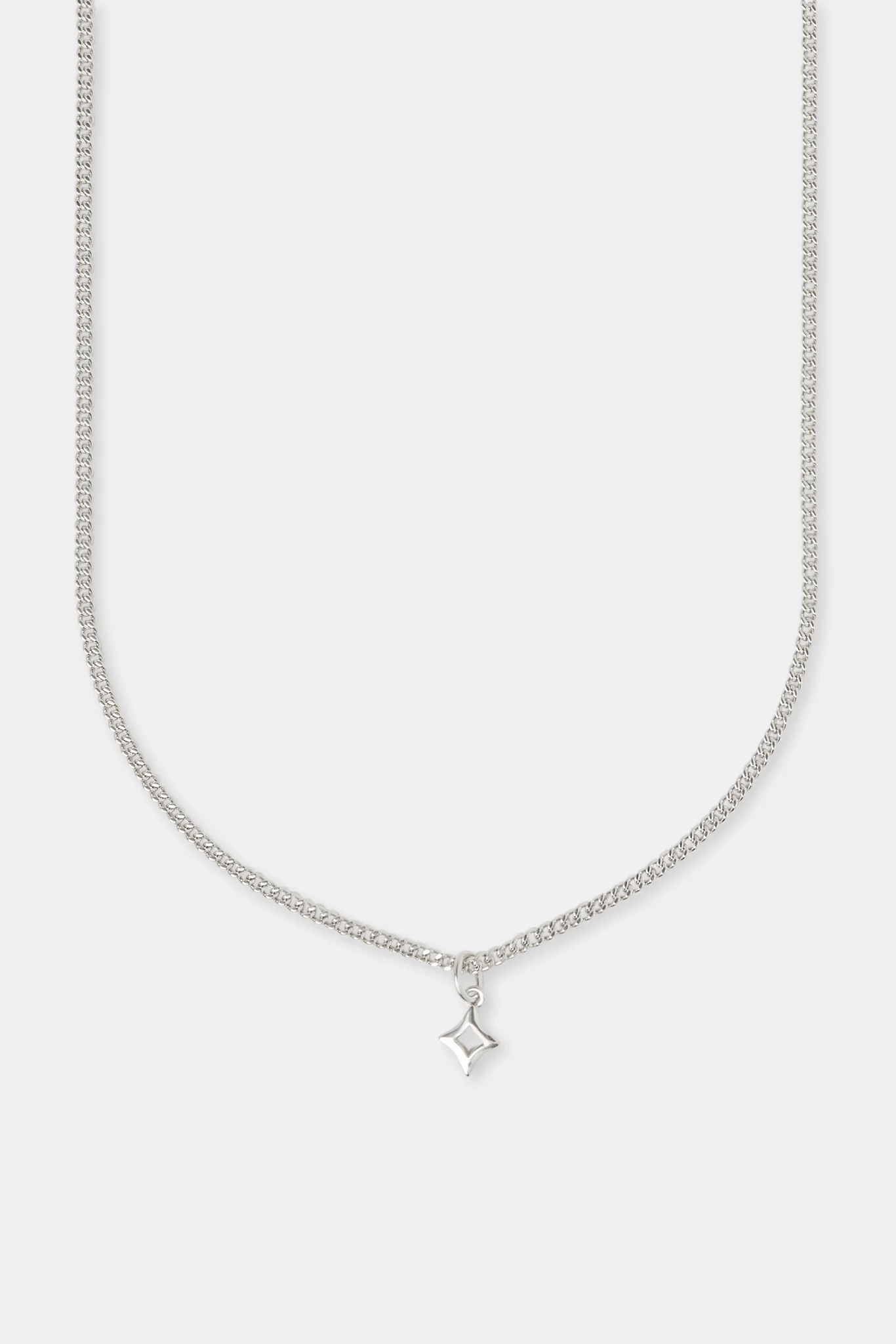 Polished Star Outline Necklace - 10mm - Image 2