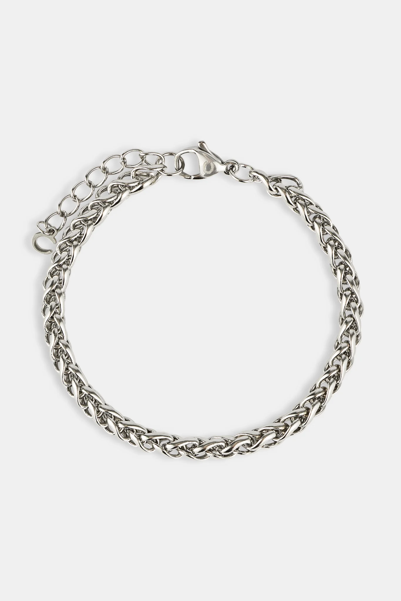 Polished Wheat Link Bracelet - 5mm - White - Image 2