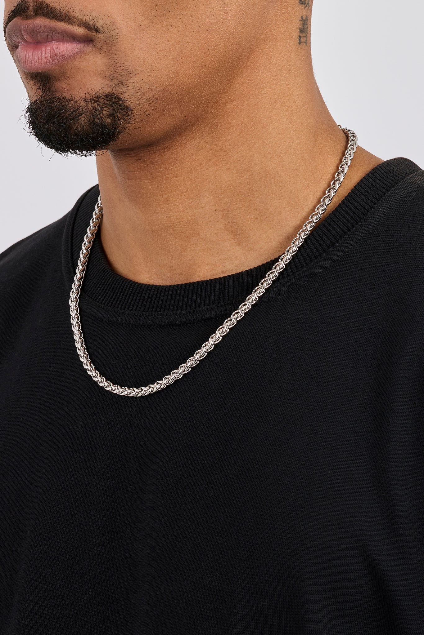 Polished Wheat Link Chain - 5mm - White - Image 3