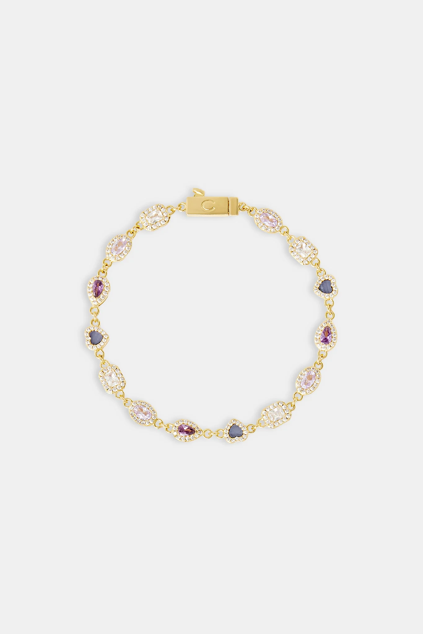 Purple Agate Iced Gemstone Bracelet - 6mm - Image 3