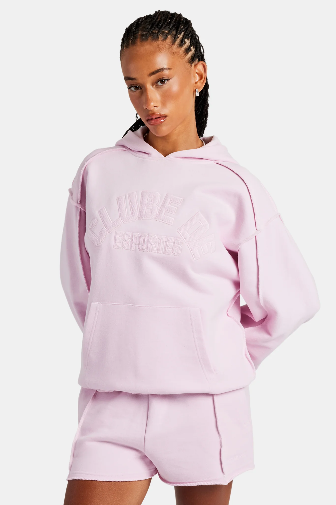 Raw Edge Short - Pink - Image 4