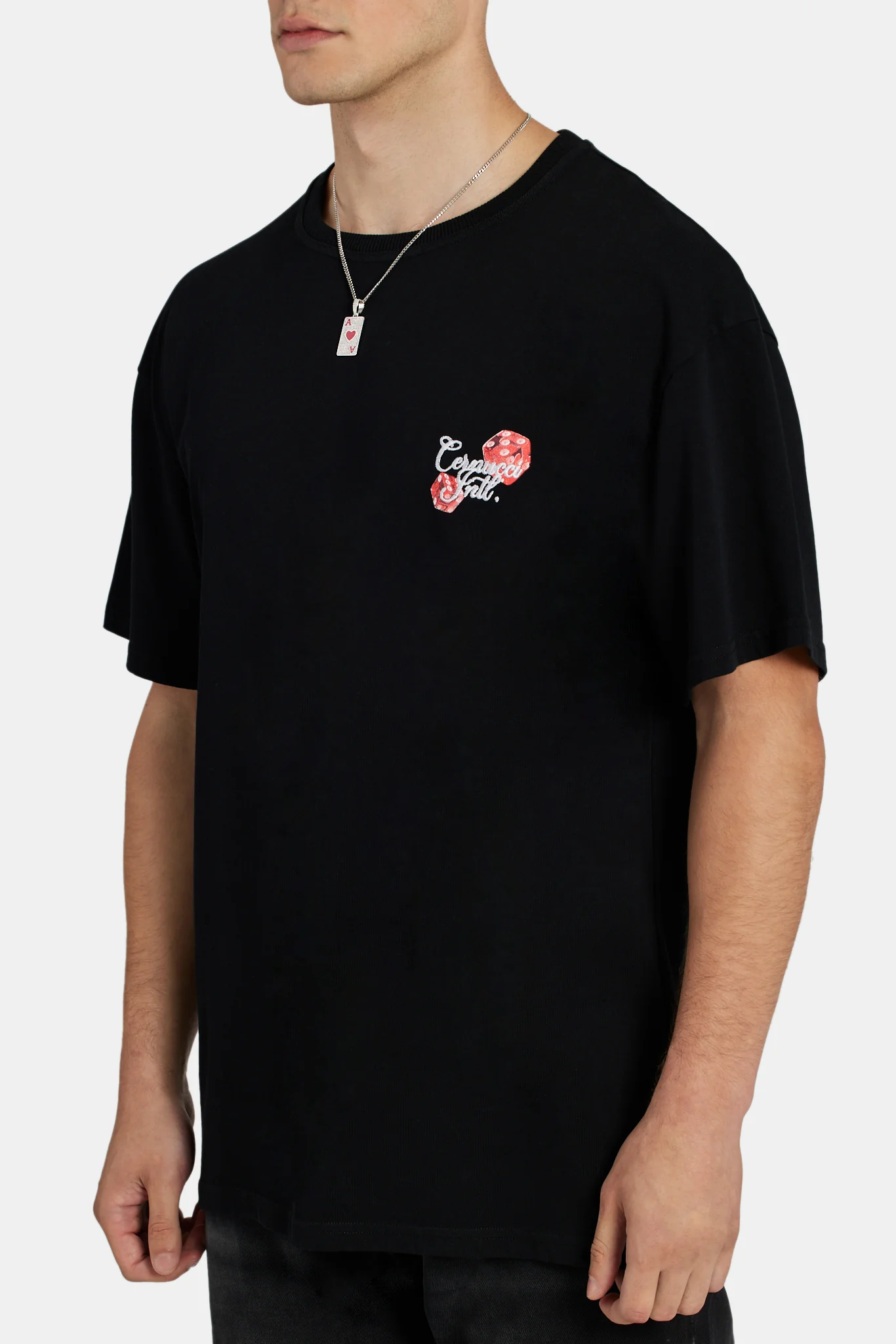 Red Dice Graphic T-Shirt - Black - Image 4