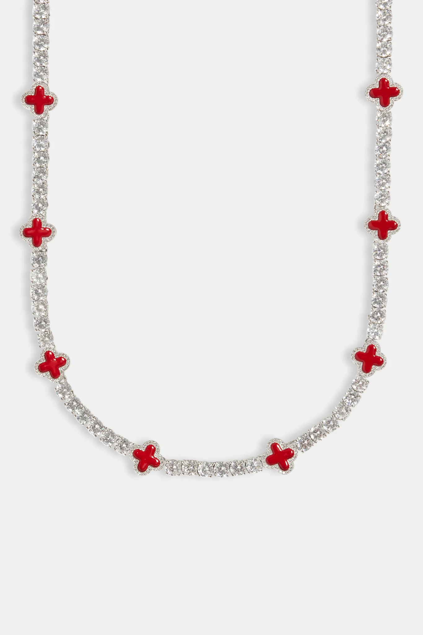 Red Motif Tennis Chain - 5mm - Image 2