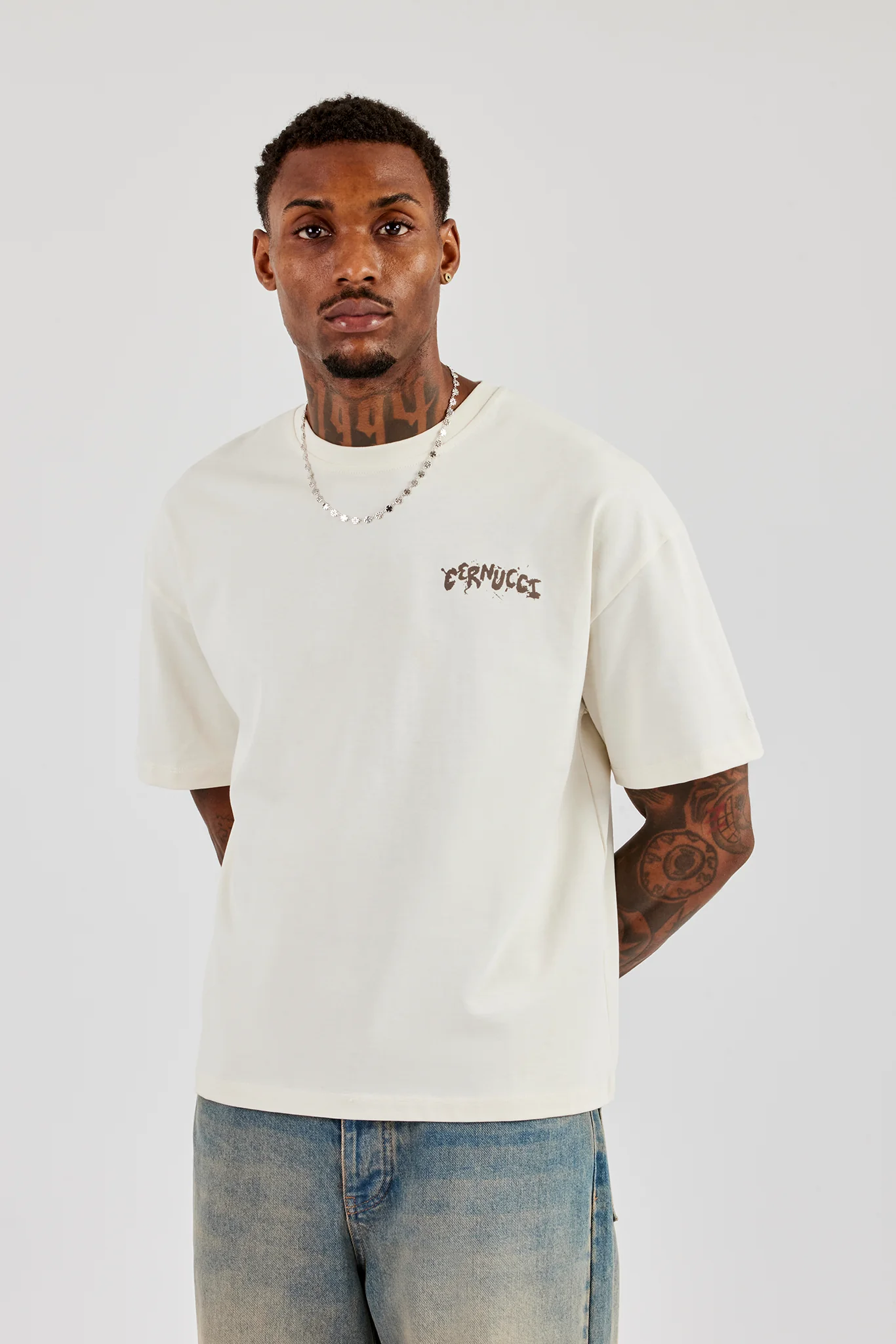 Regular Back Puff Print T-Shirt - Off White - Image 3