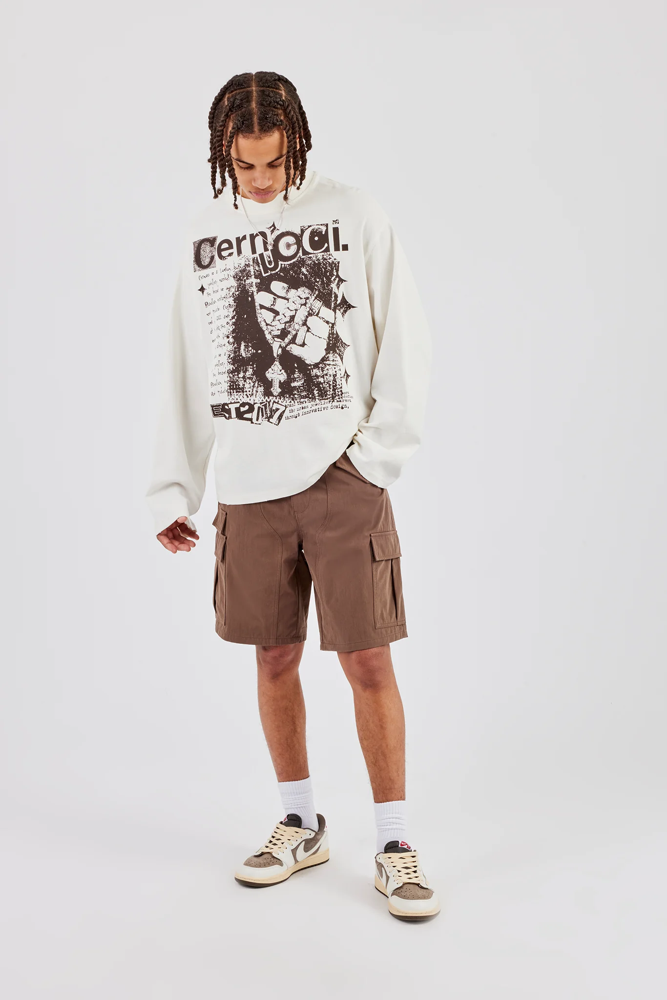 Relaxed Cargo Nylon Short  - Brown - Image 5