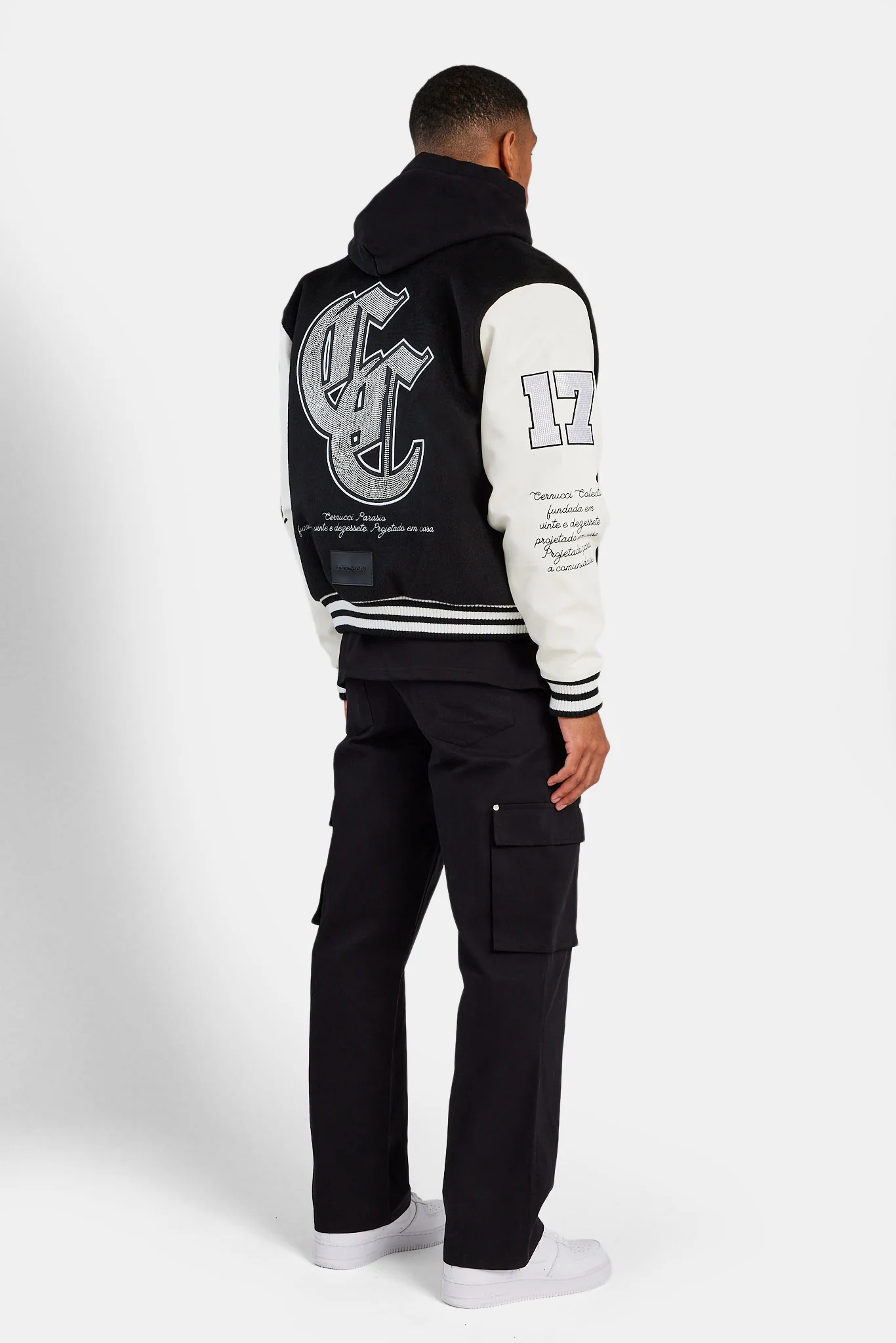 Relaxed Cargo Pocket Trousers - Black - Image 3