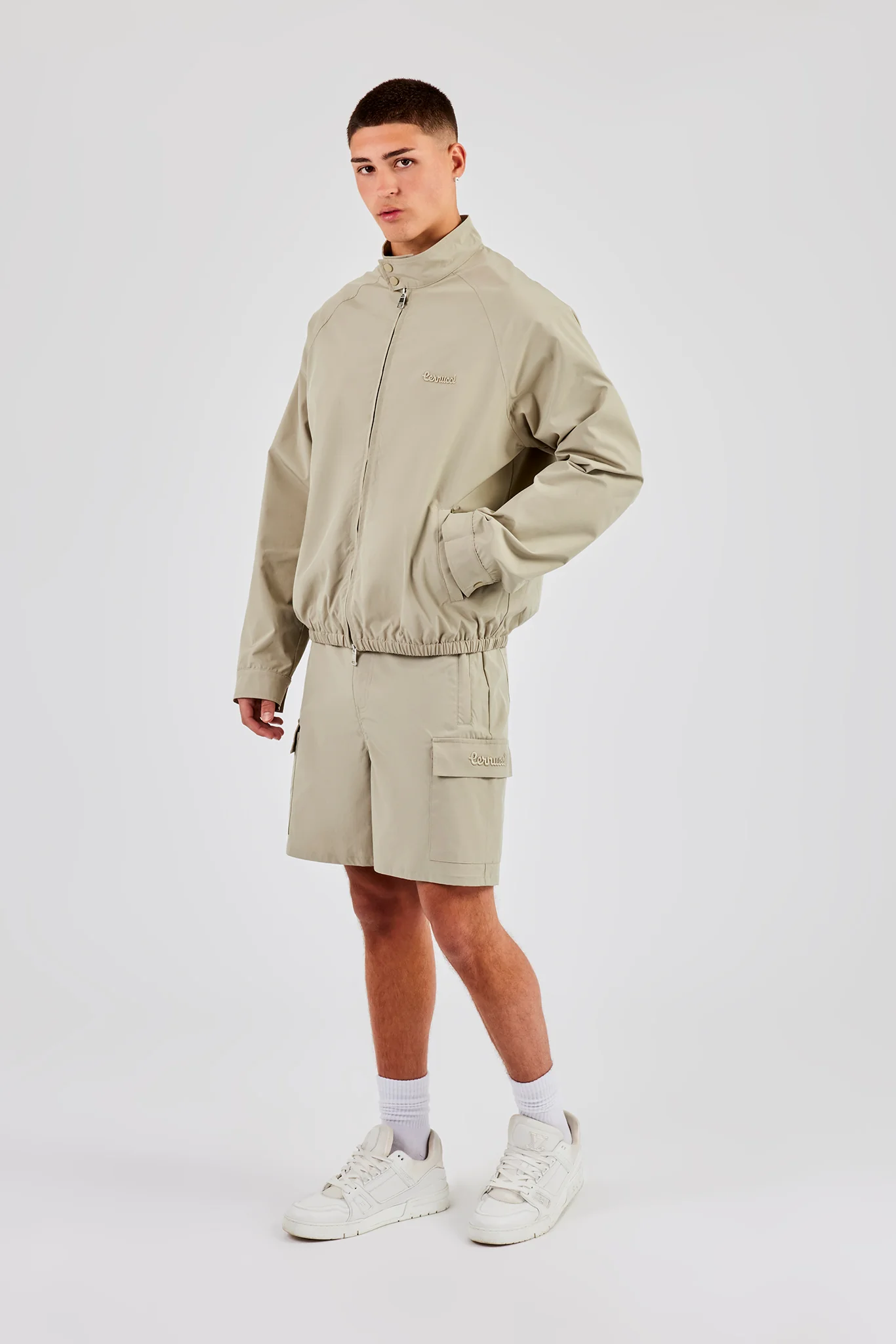 Relaxed Cargo Short - Stone - Image 5