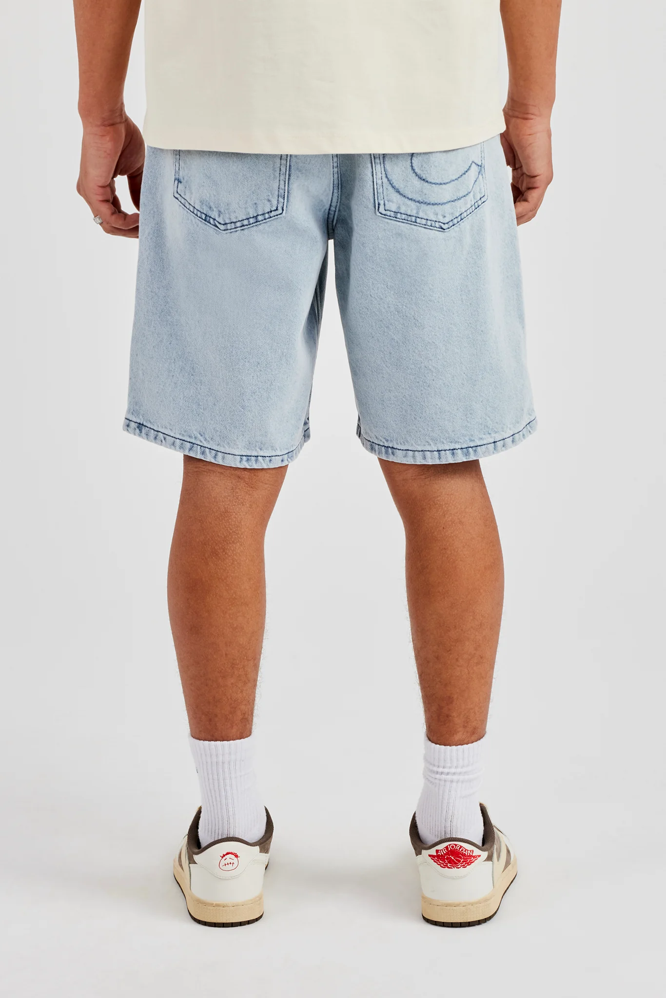Relaxed Denim Short - Ice Blue - Image 3