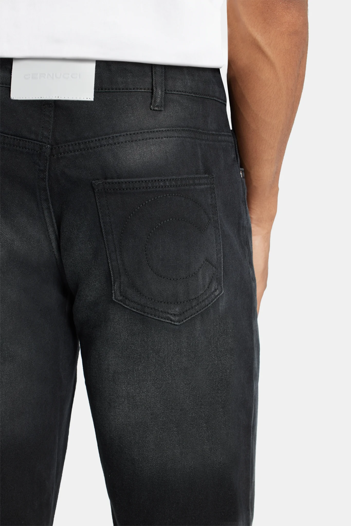 Relaxed Fit Jeans - Washed Black - Image 5