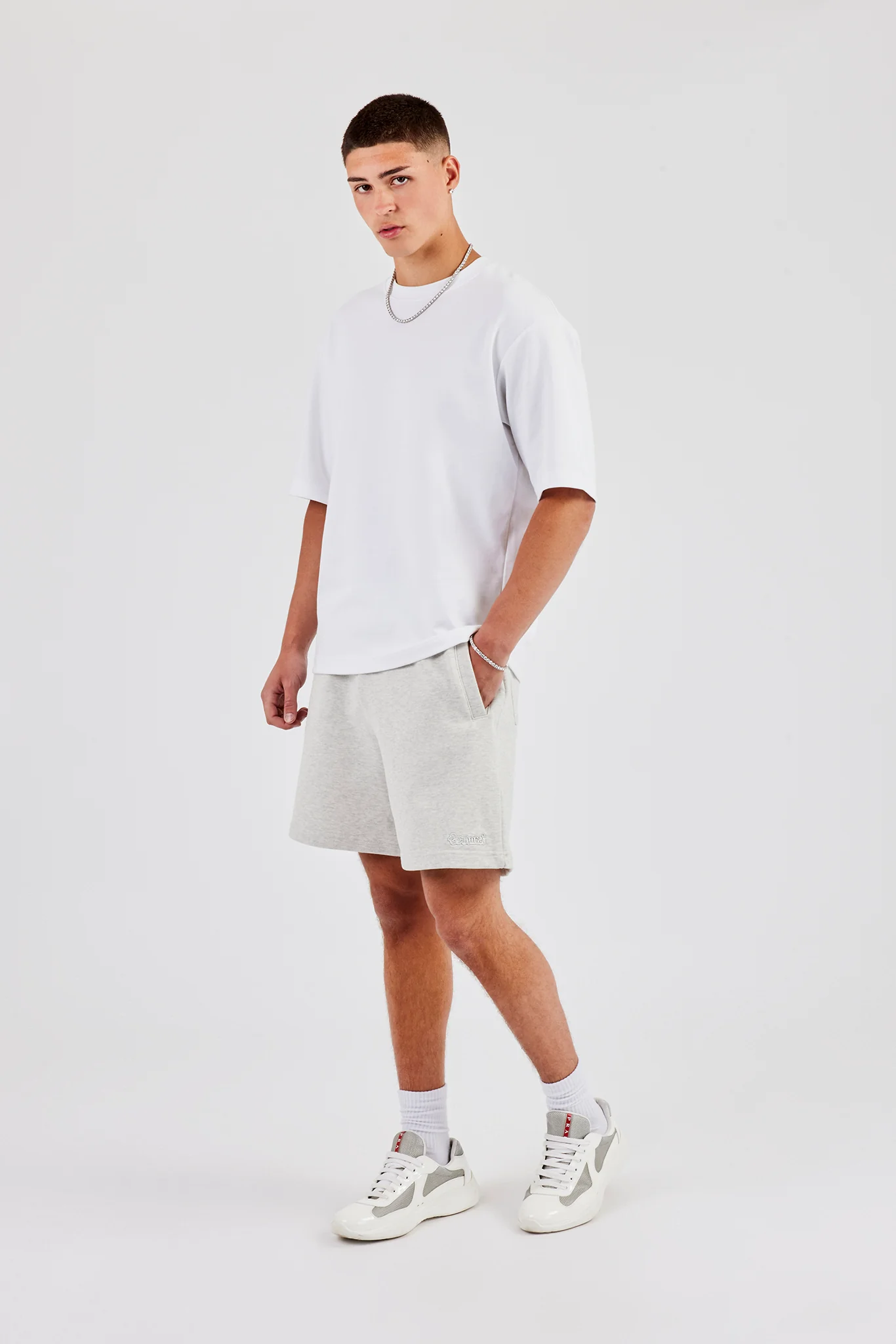 Relaxed Jersey Short - Grey Marl - Image 5
