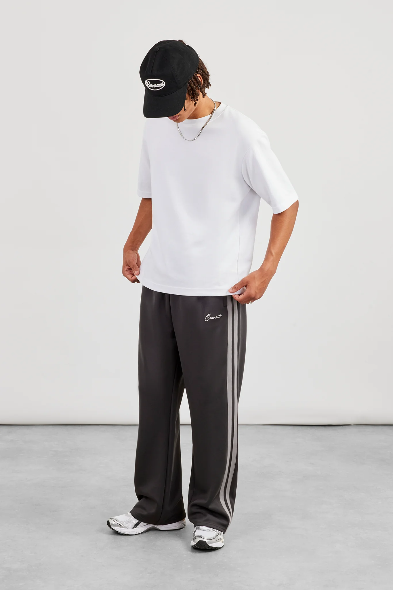 Relaxed Taping Track Pant - Charcoal - Image 2