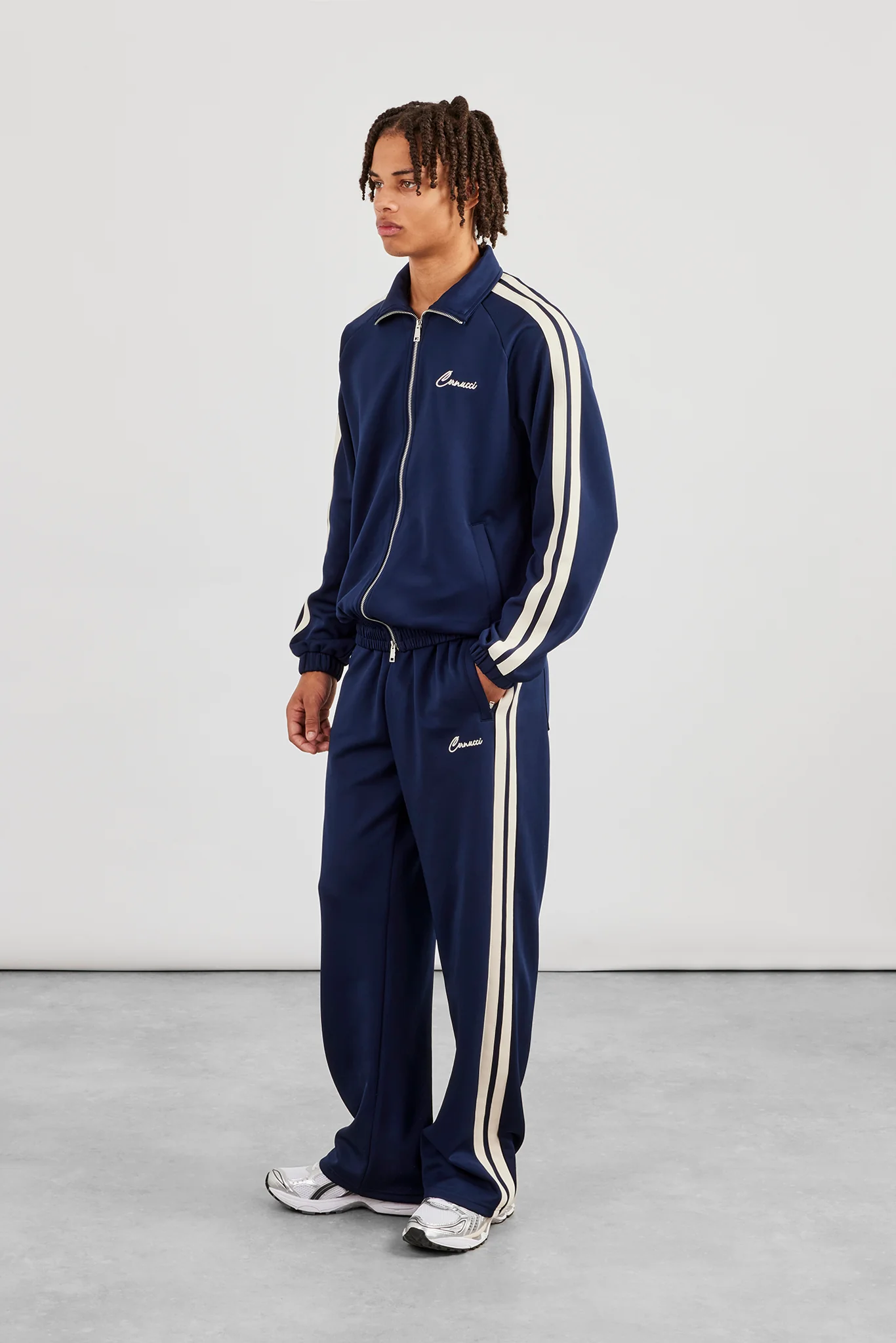 Relaxed Taping Track Pant - Navy - Image 3