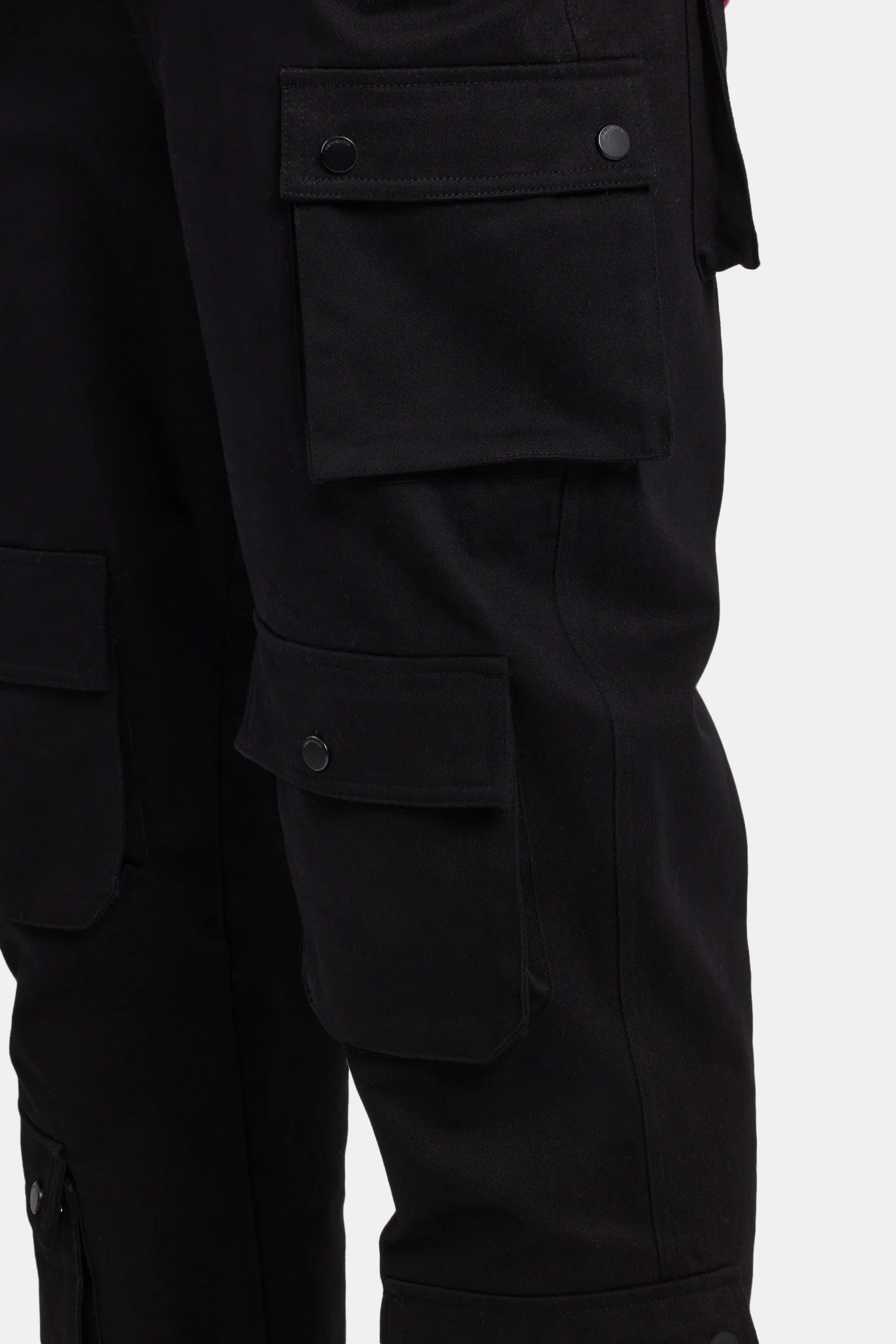 Relaxed Twill Cargo Trouser - Black - Image 3