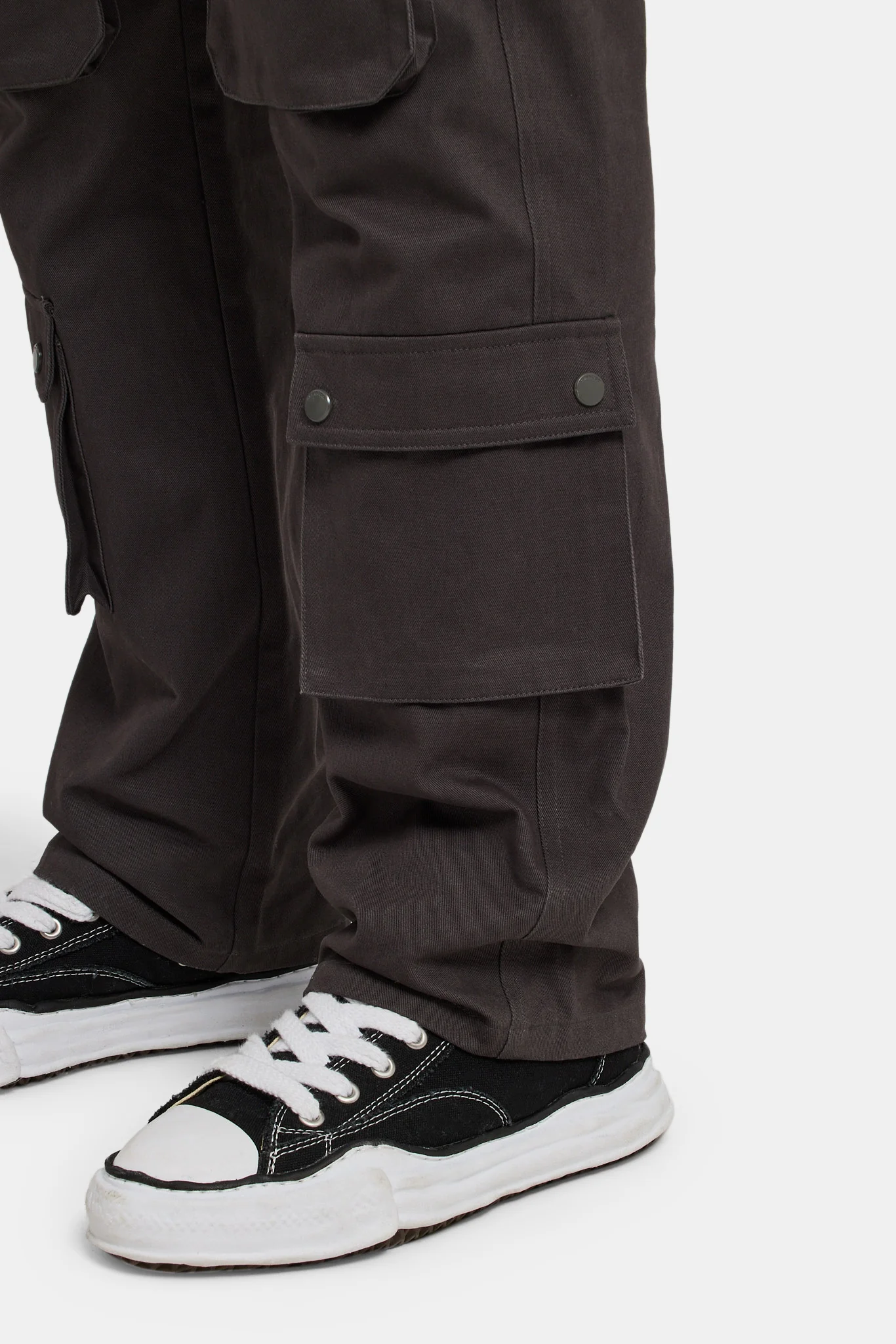 Relaxed Twill Cargo Trouser - Charcoal - Image 4