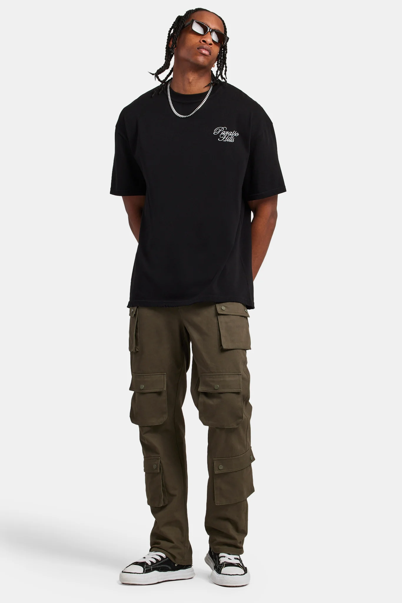 Relaxed Twill Cargo Trouser - Khaki - Image 3