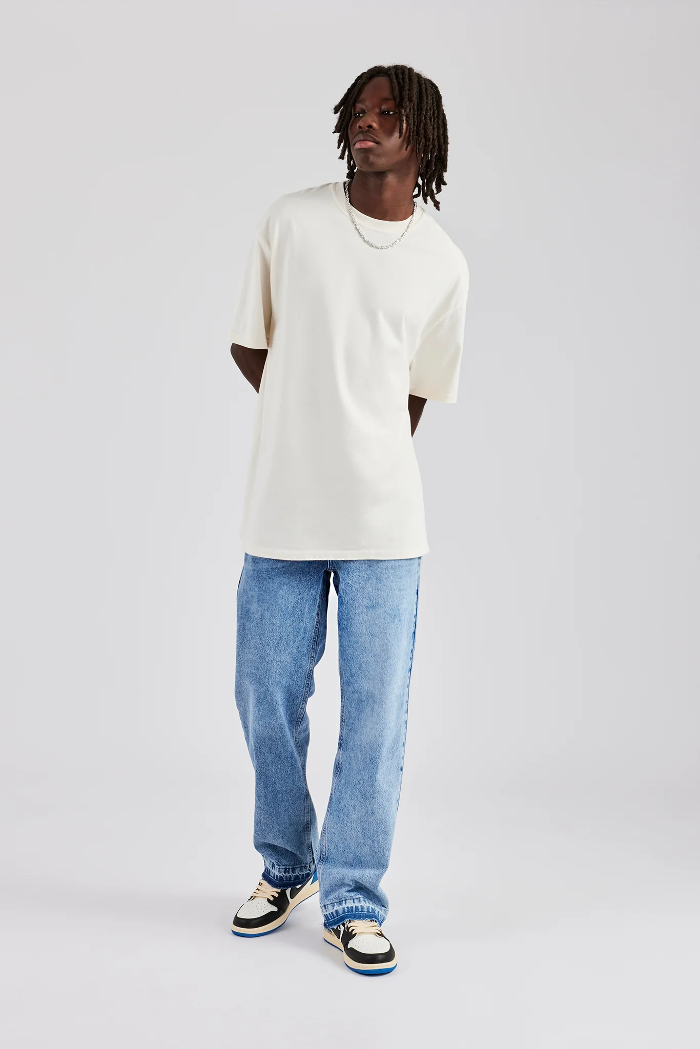Relaxed Two Tone Relaxed Jeans - Blue - Image 2