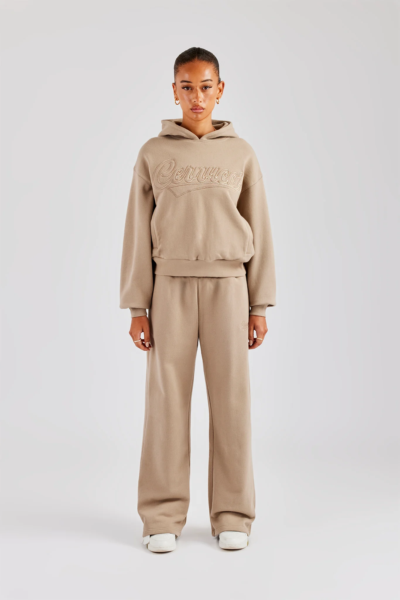 Rope Embroidery Tracksuit - Taupe - Image 2