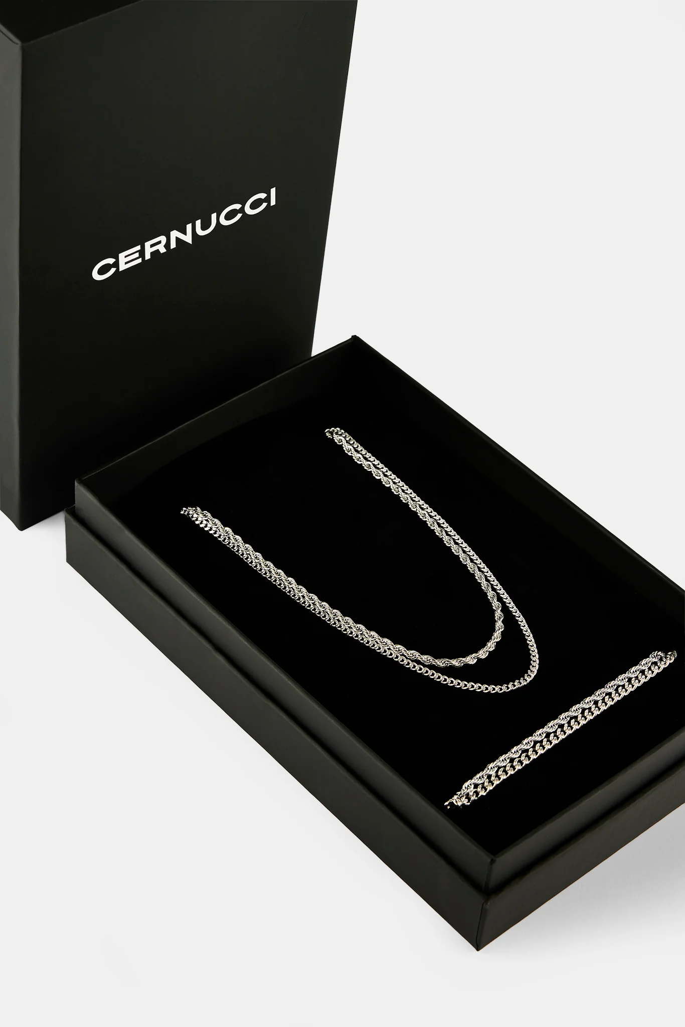 Rope & Micro Cuban Chain & Bracelet - 3mm