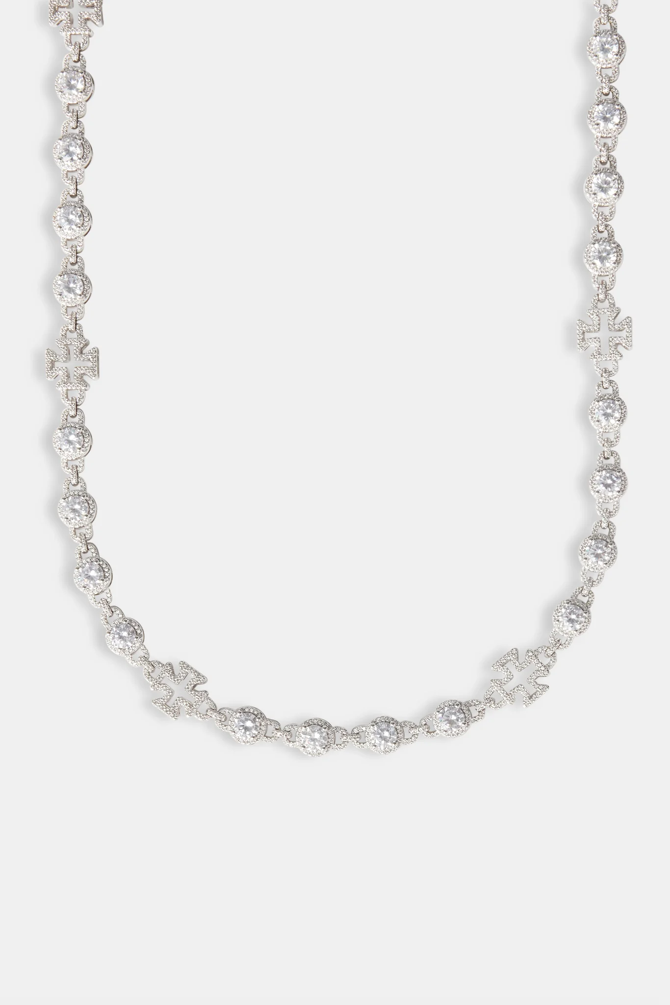 Round CZ & Motif Outline Chain - 8mm - Image 2