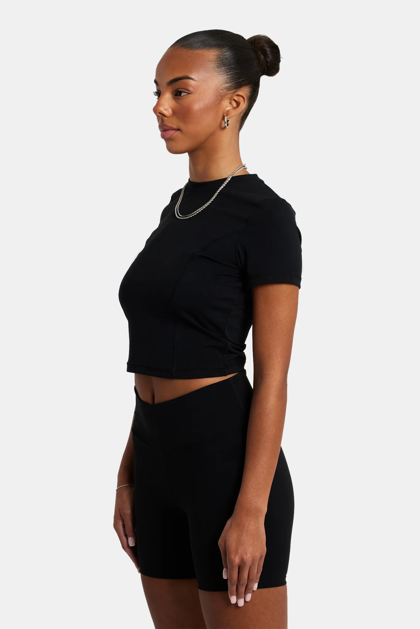 Ruched Cycling Short - Black - Image 3