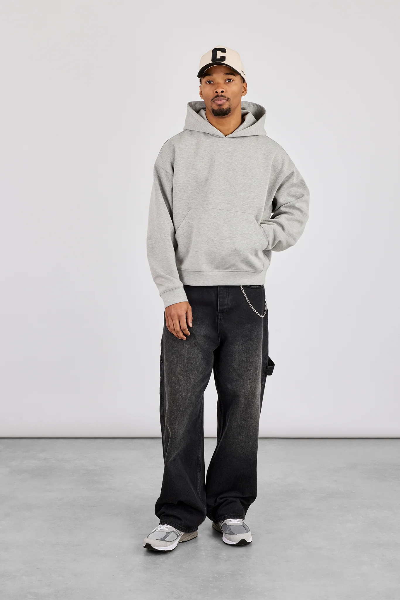 Scuba Boxy Hoodie - Grey - Image 4