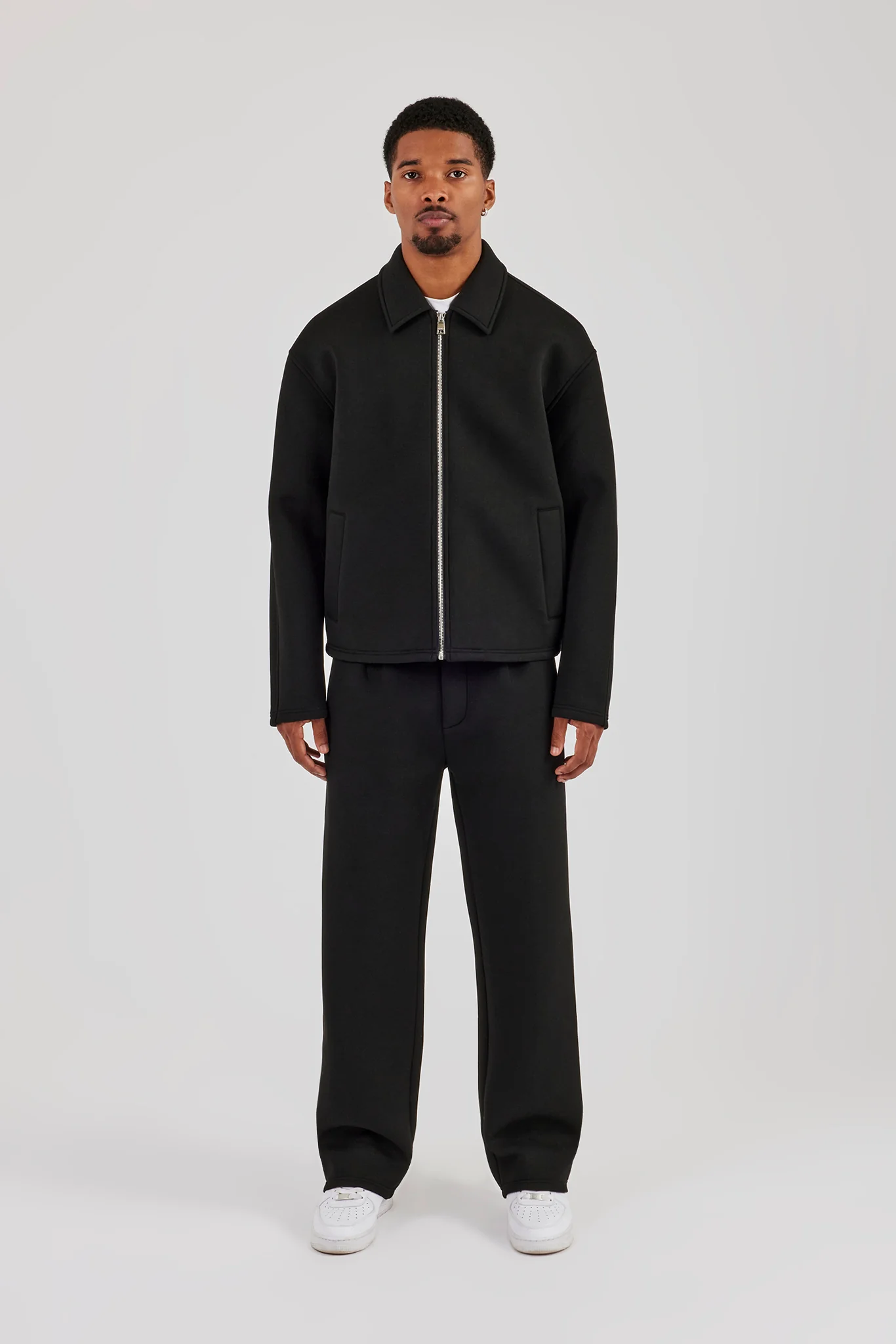 Scuba Harrington Jacket & Relaxed Trouser - Black - Image 2