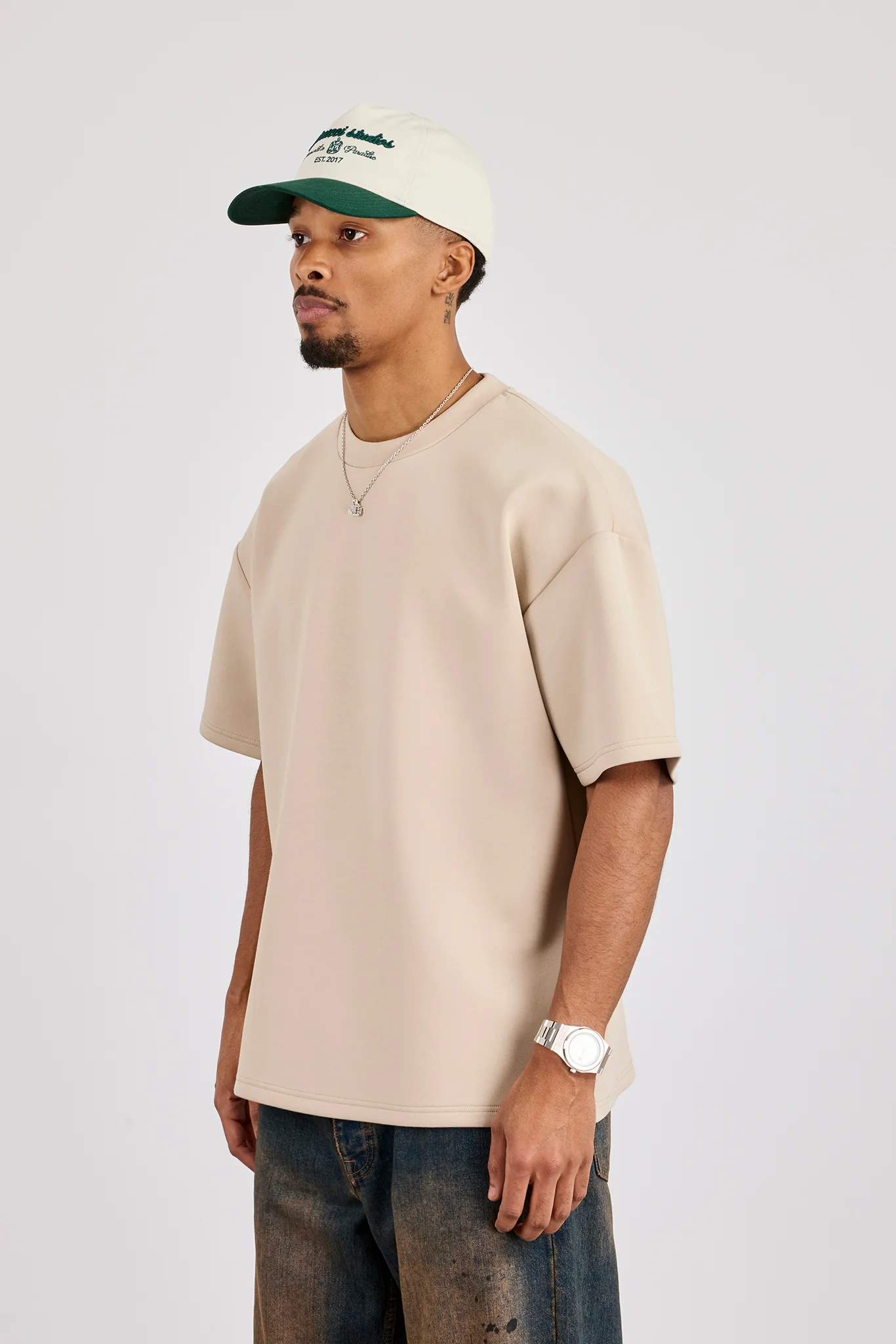 Scuba Oversized T-Shirt - Stone - Image 2