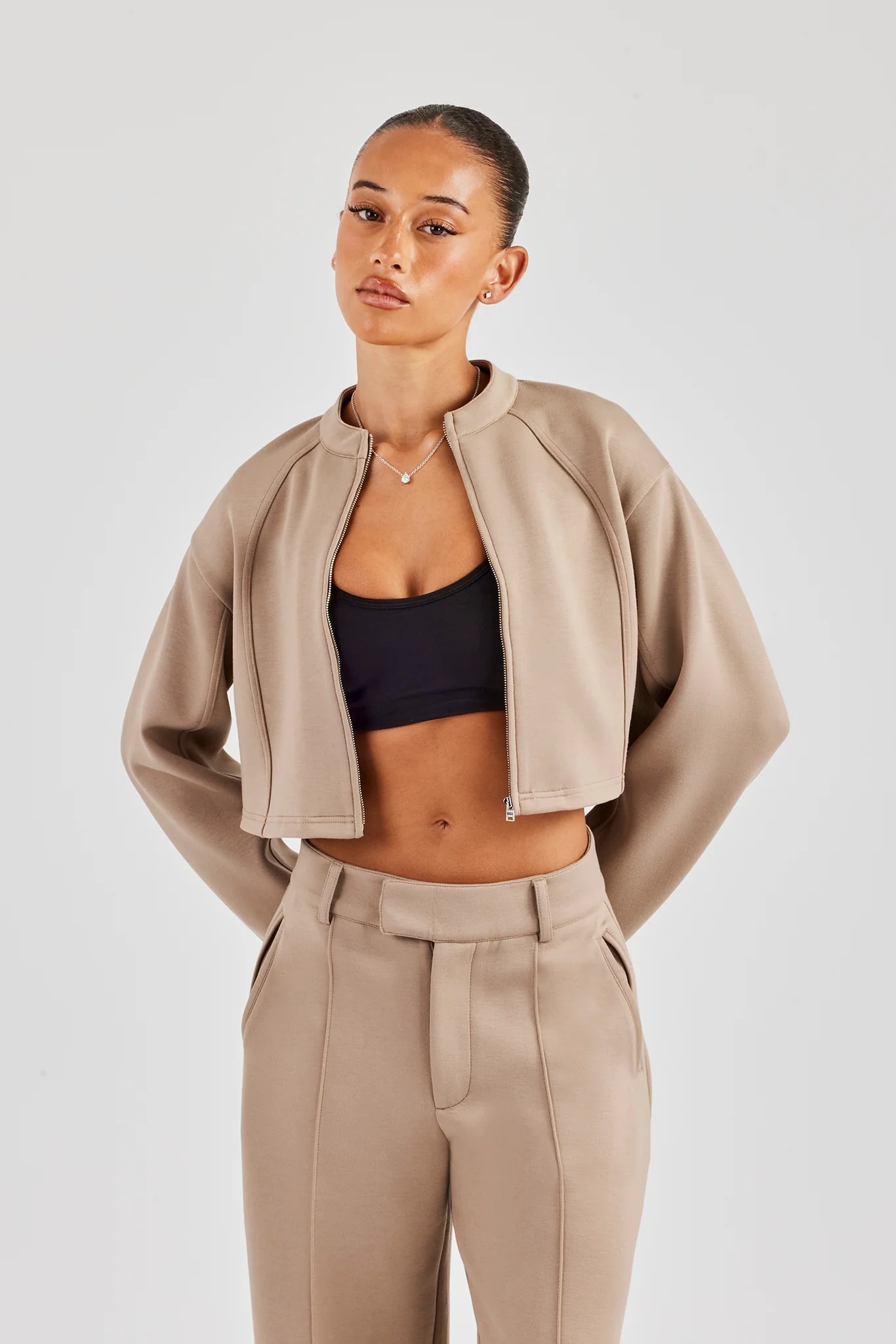 Scuba Tailored Jacket - Taupe