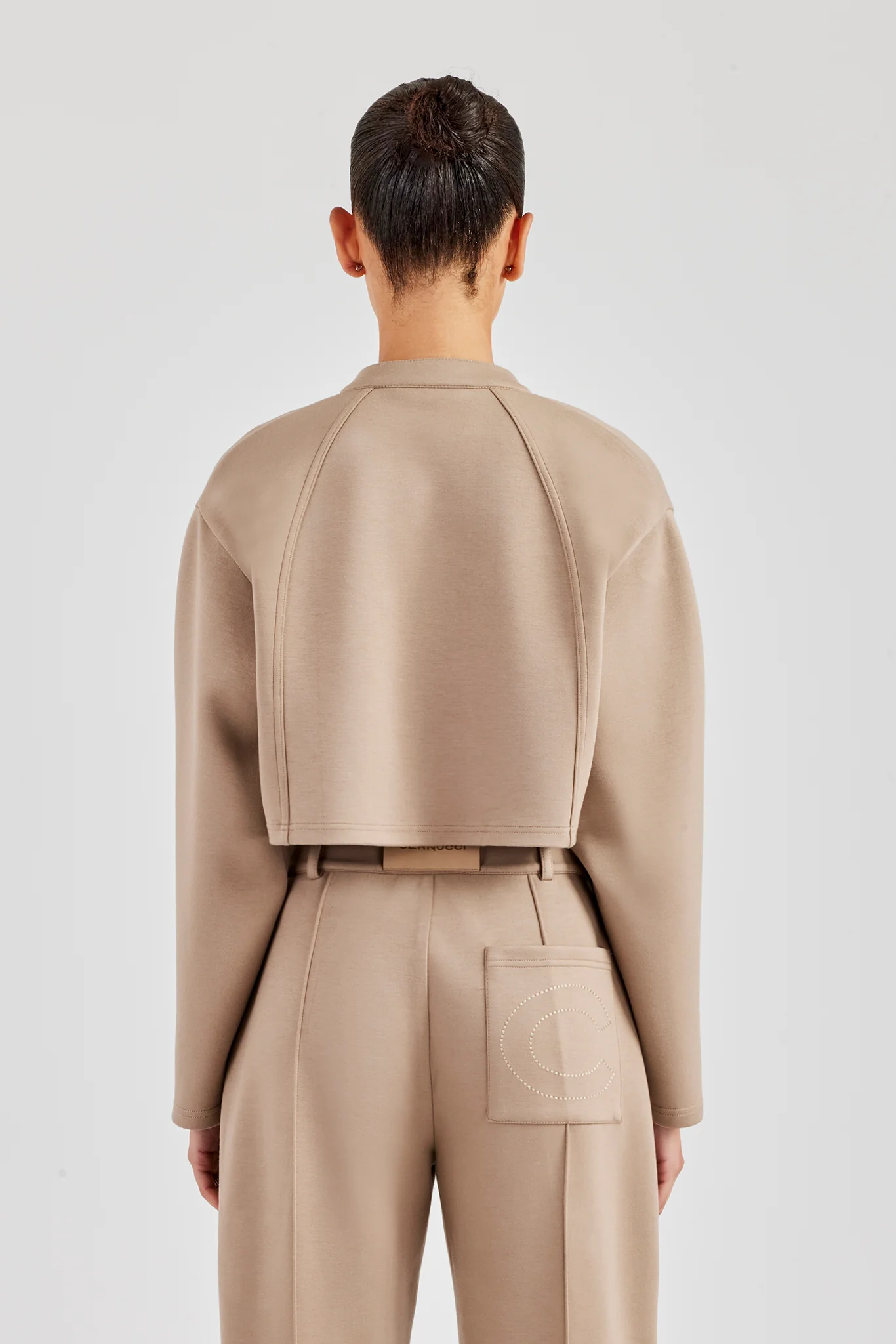 Scuba Tailored Jacket - Taupe - Image 3