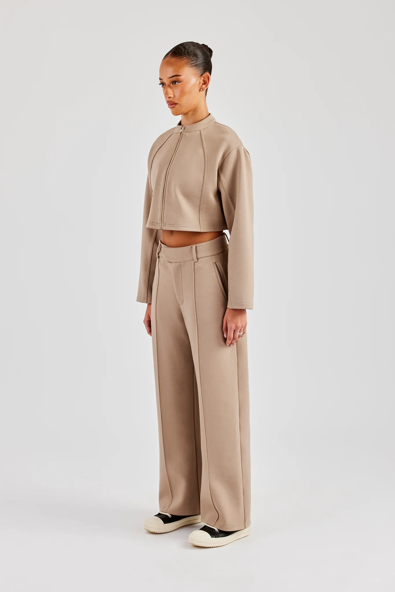 Scuba Tailored Jacket & Trouser - Taupe - Image 3