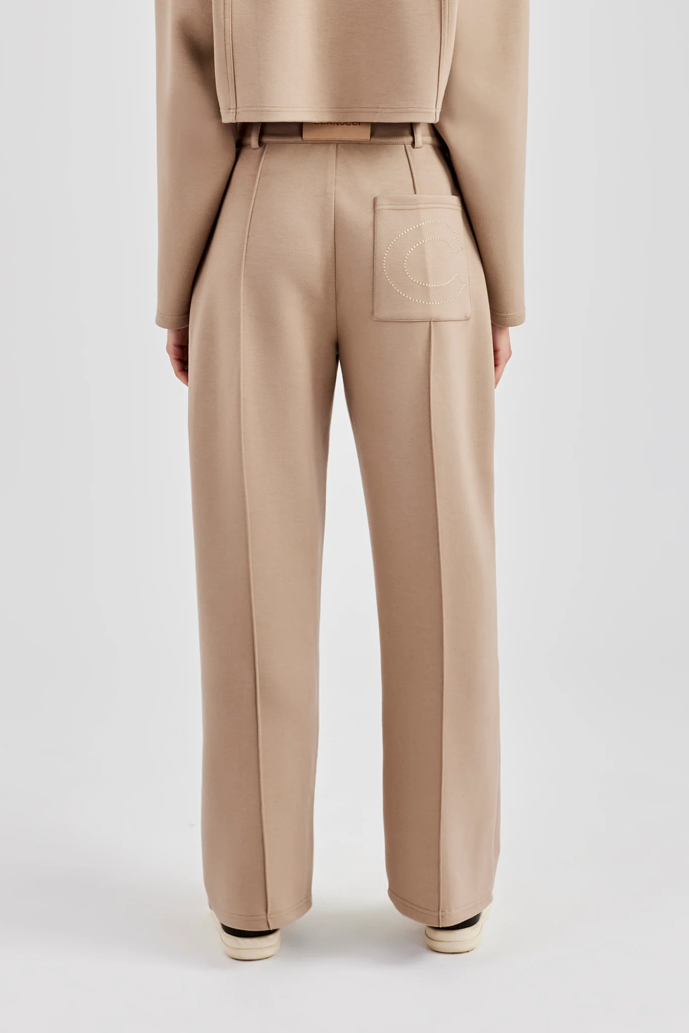 Scuba Tailored Trouser - Taupe - Image 3