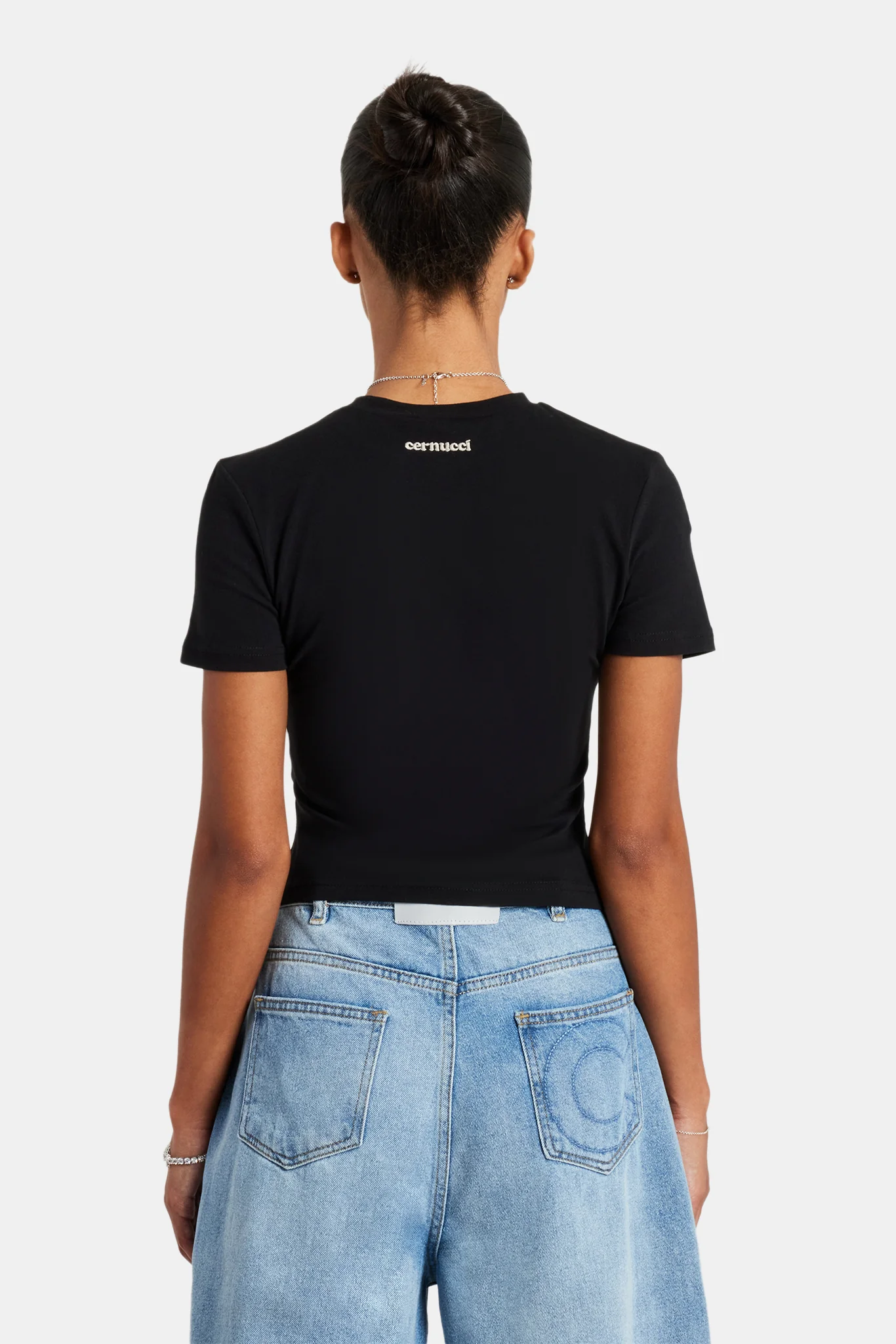 Short Sleeve Top - Black - Image 3