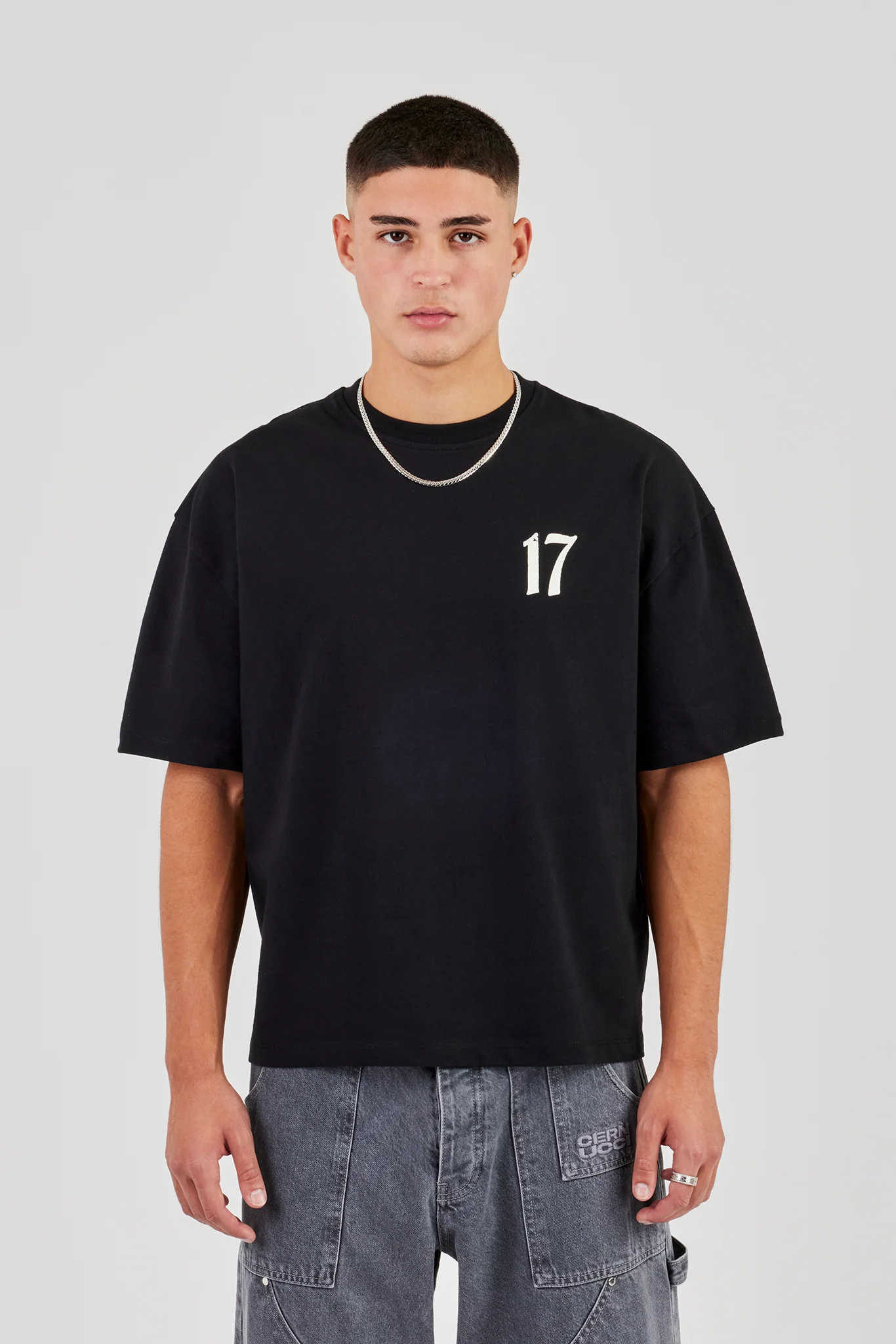 Since 2017 Back Print Boxy T-Shirt - Black - Image 4