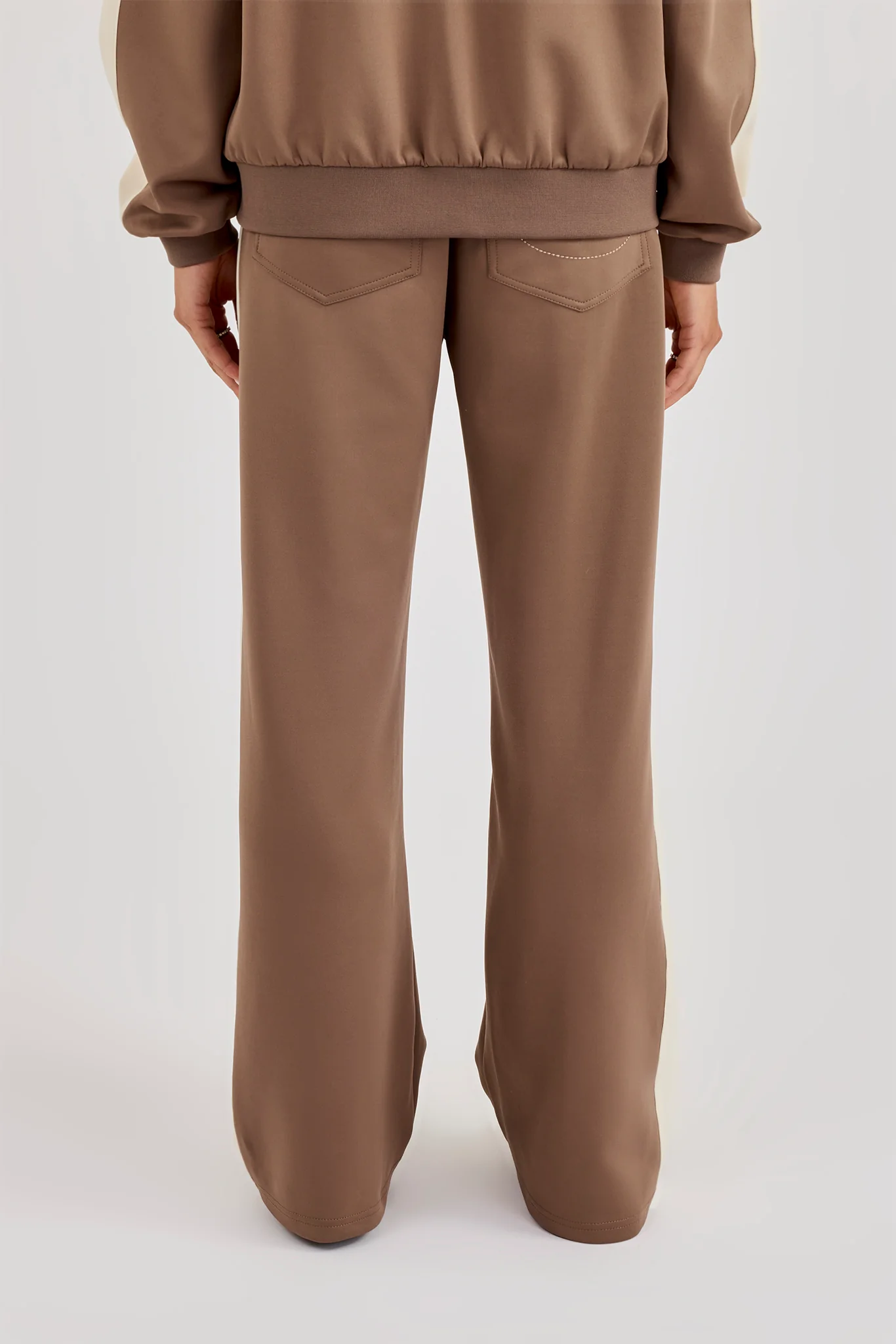 Single Taping Drawcord Track Pant - Taupe - Image 4
